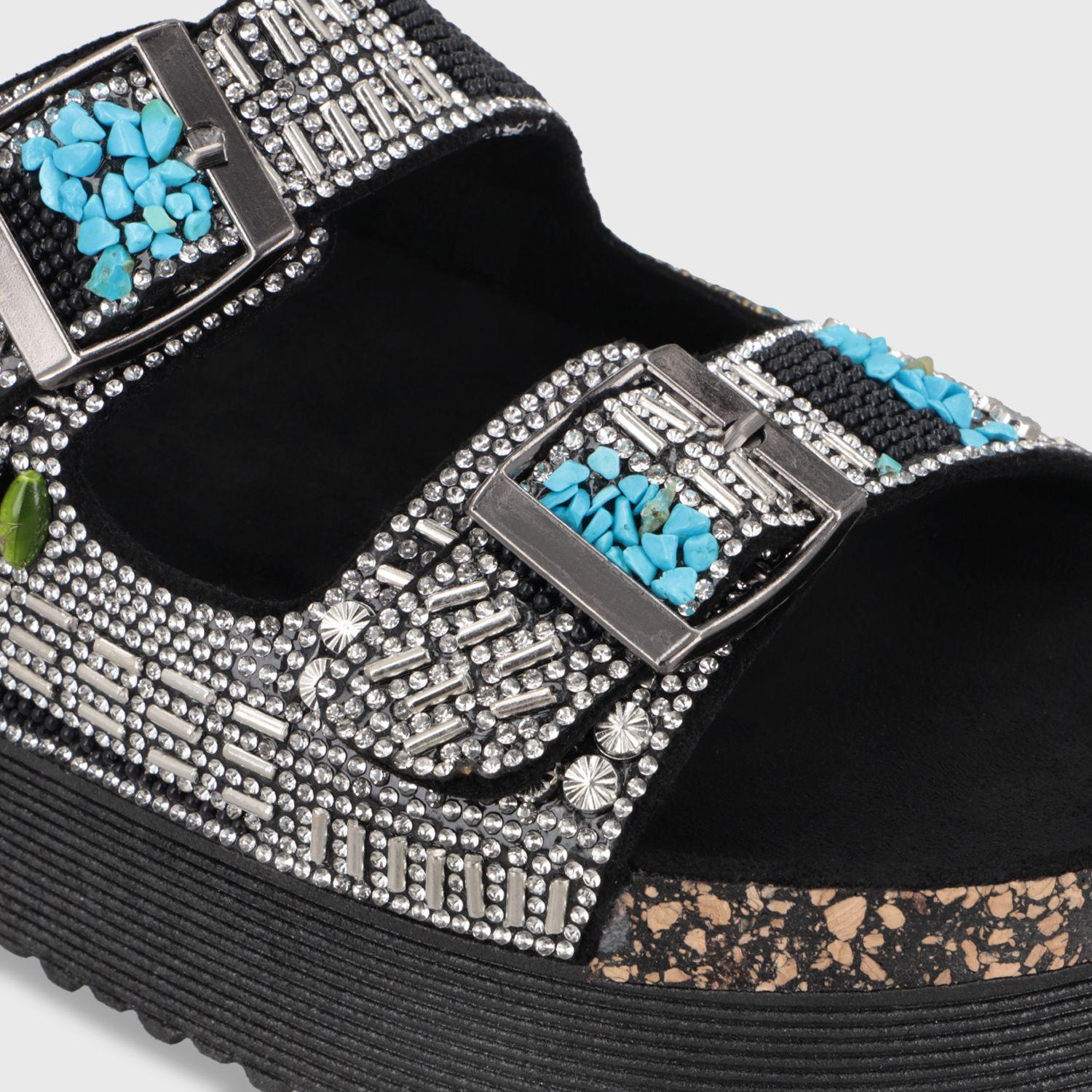 Sandalia Plataforma Negra Mujer 65952 Gotta-5