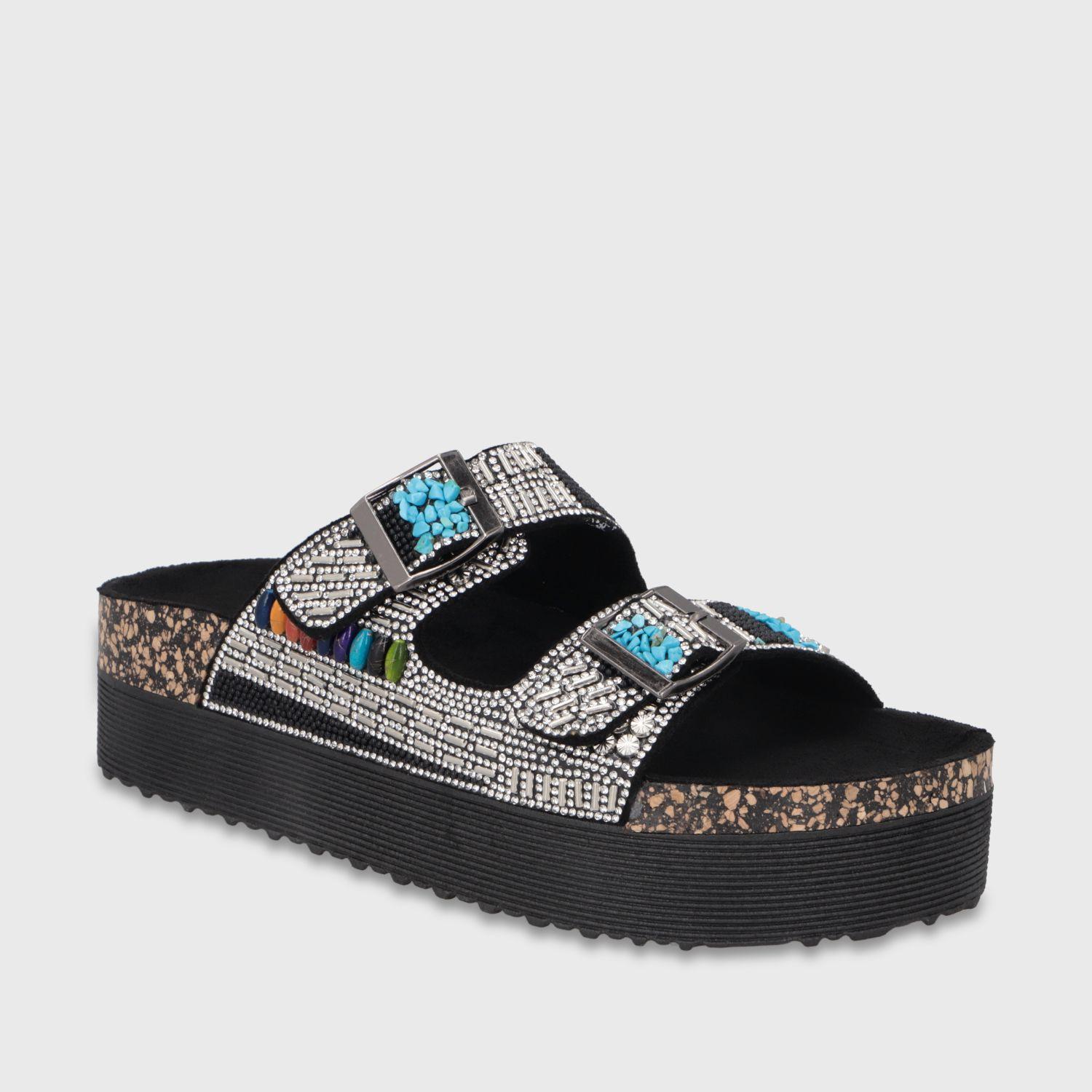 Sandalia Plataforma Negra Mujer 65952 Gotta-1