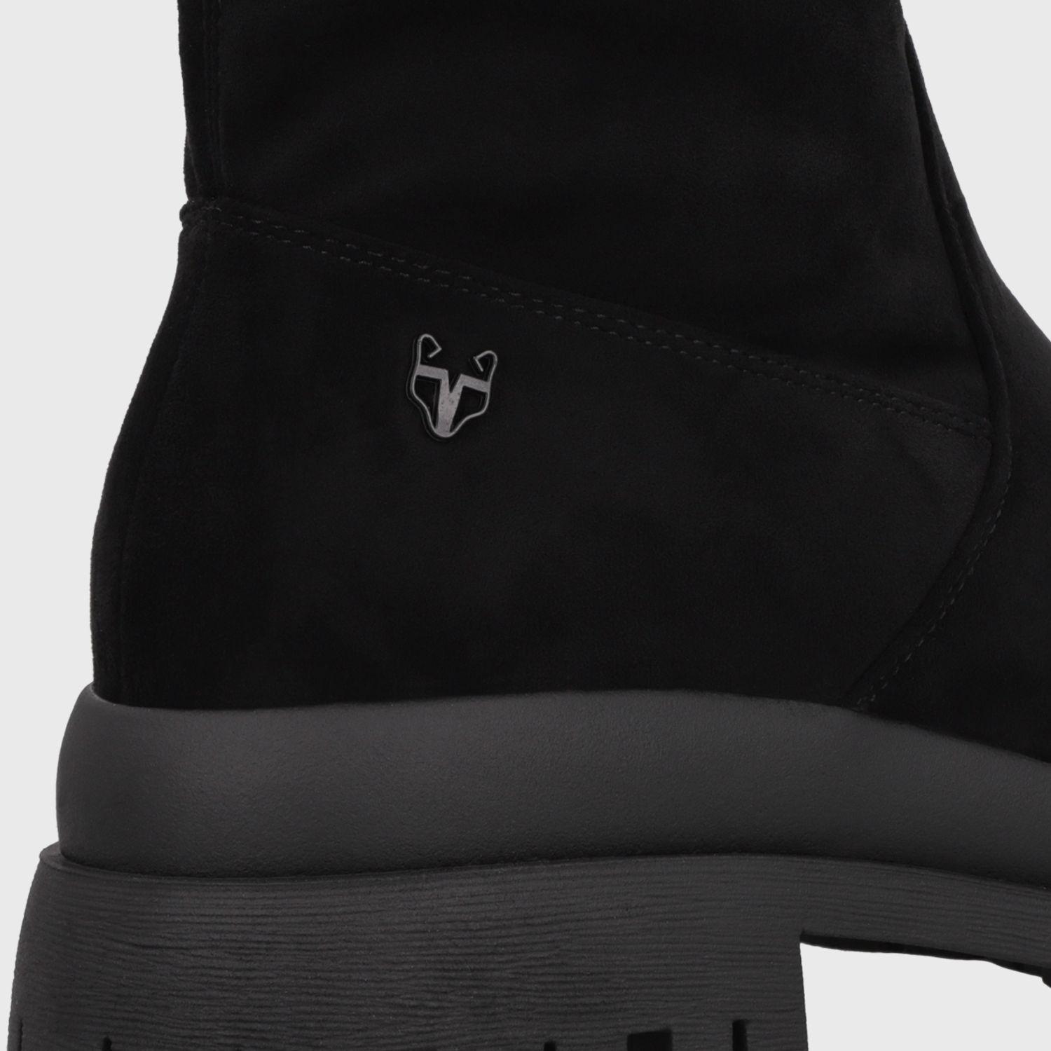 Bota Plataforma Negra Mujer 6584301 Gotta-5