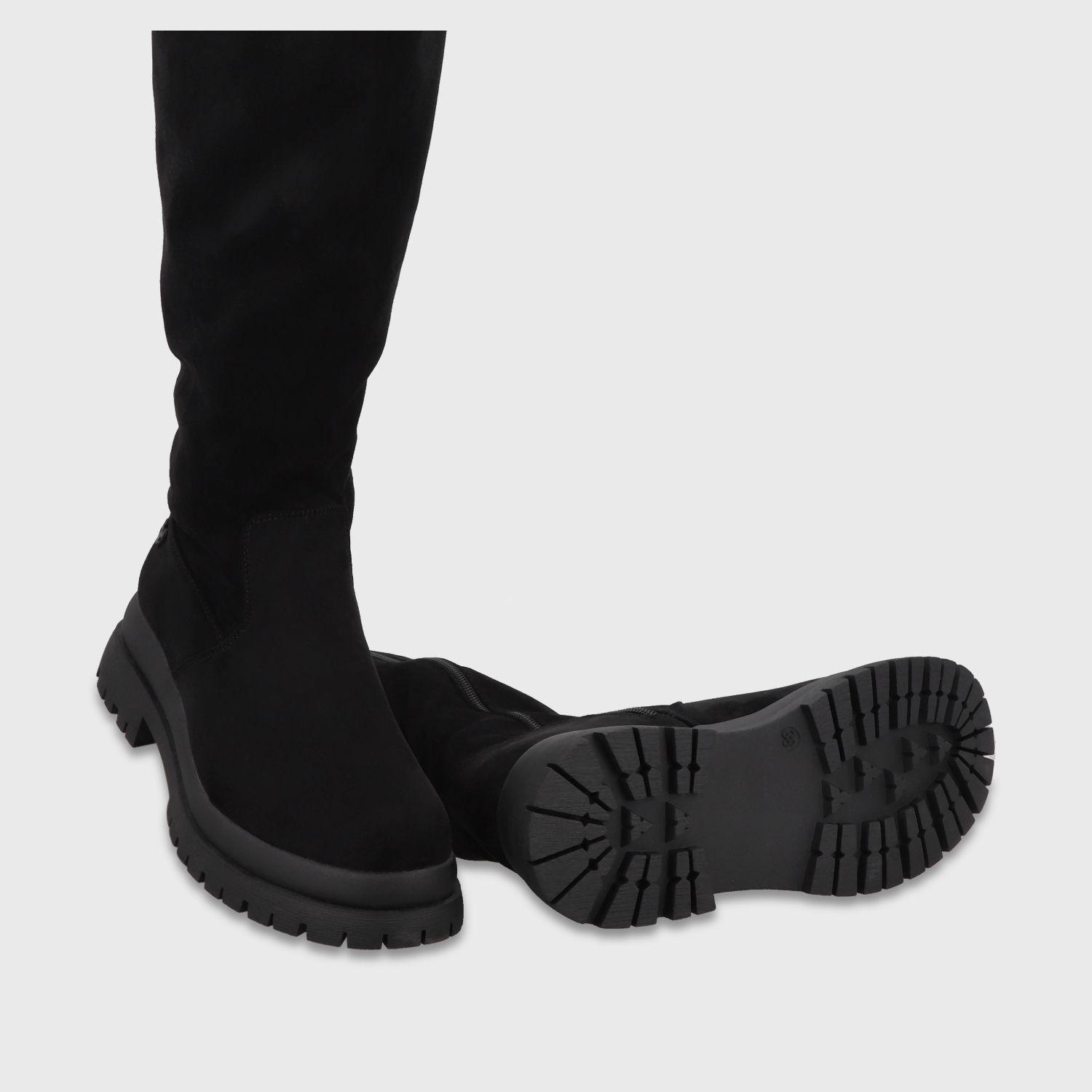 Bota Plataforma Negra Mujer 6584301 Gotta-6