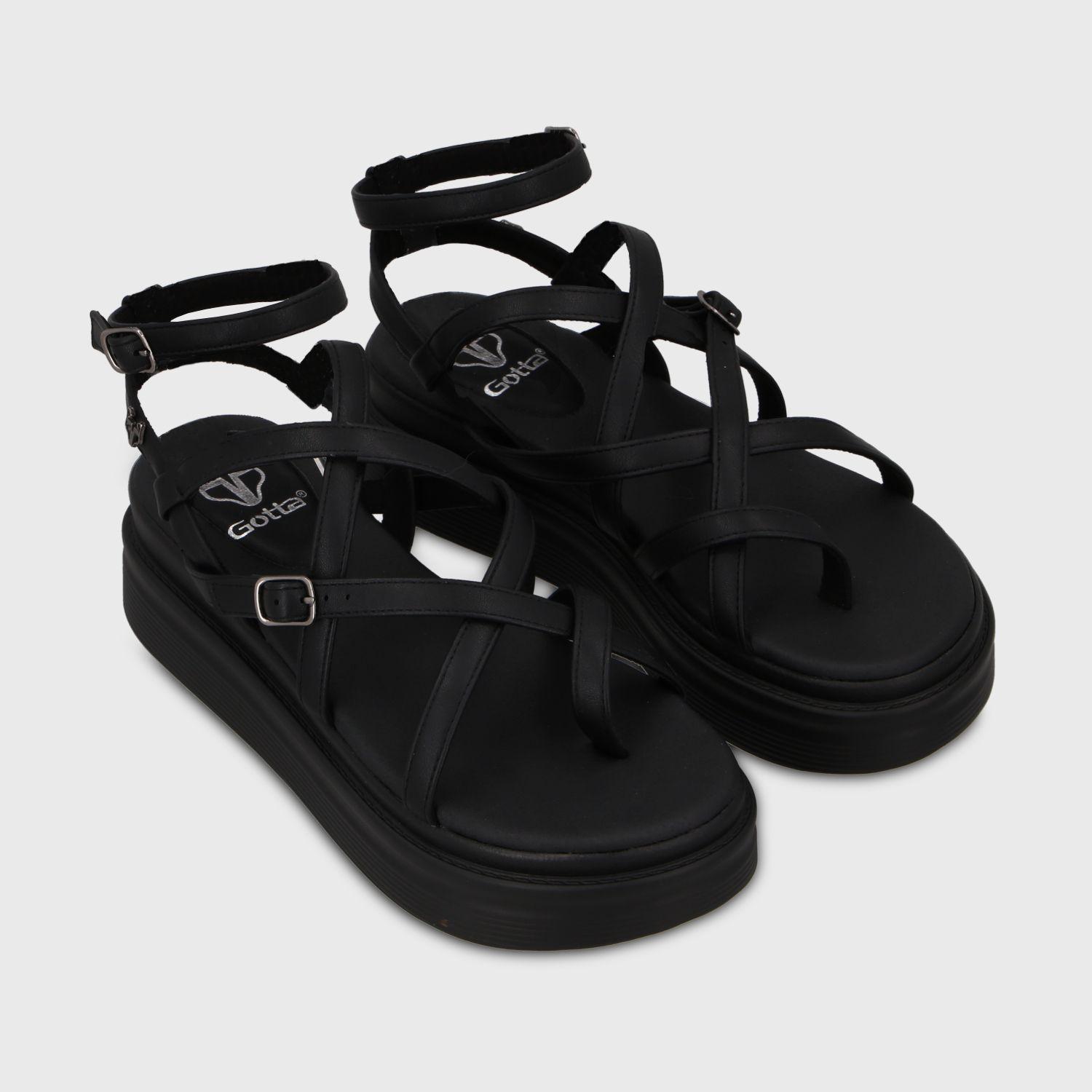 Sandalia Plataforma Negra Mujer 43017 Gotta-2