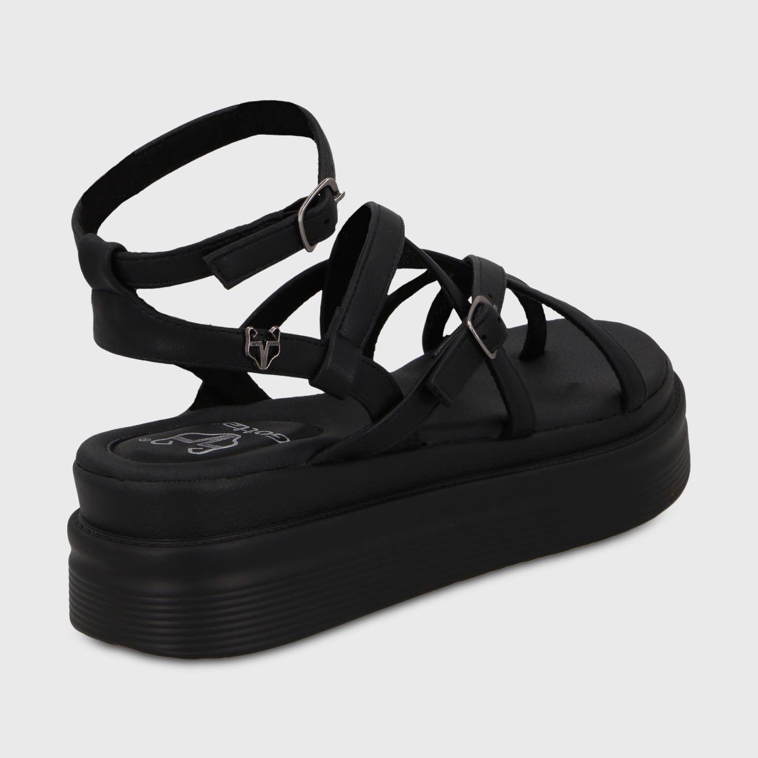 Sandalia Plataforma Negra Mujer 43017 Gotta-4