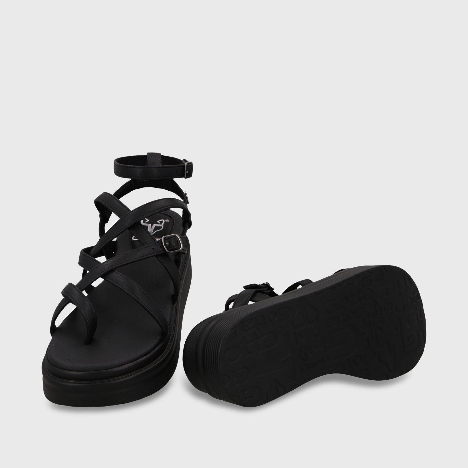 Sandalia Plataforma Negra Mujer 43017 Gotta-6