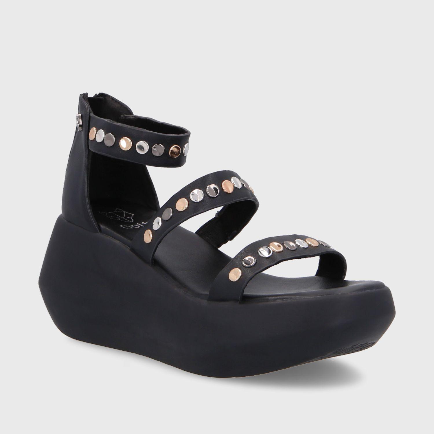 Sandalia Plataforma Negra Mujer 35230 Gotta-1