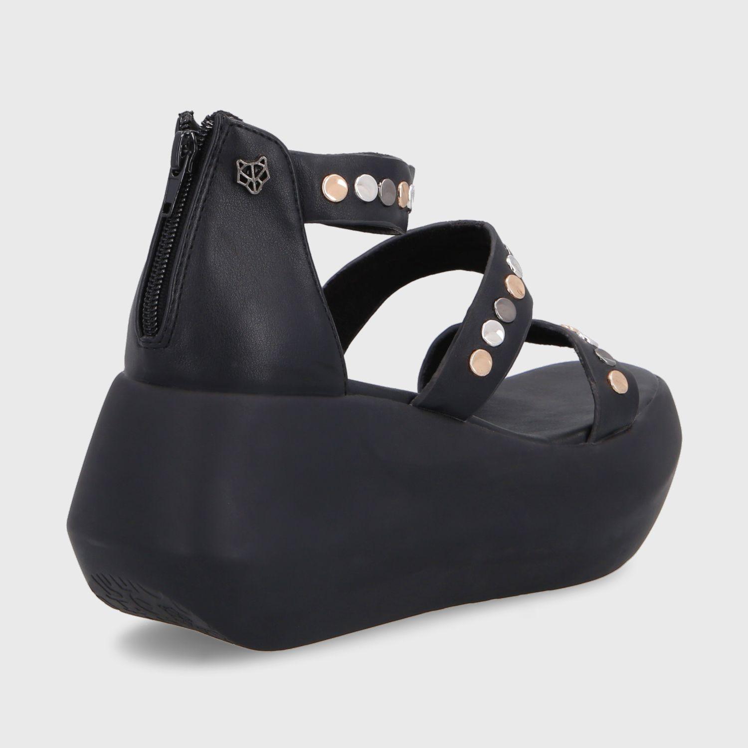 Sandalia Plataforma Negra Mujer 35230 Gotta-4