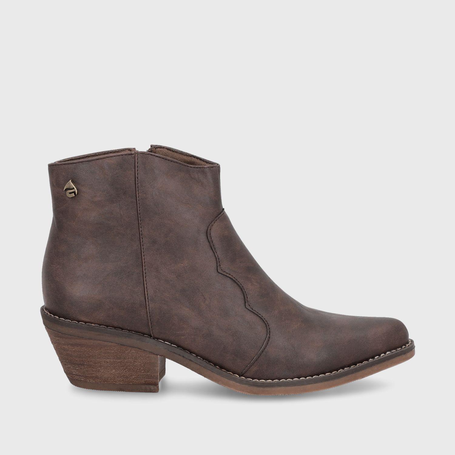 Botín Taco Camel Mujer 23710 Gotta-0