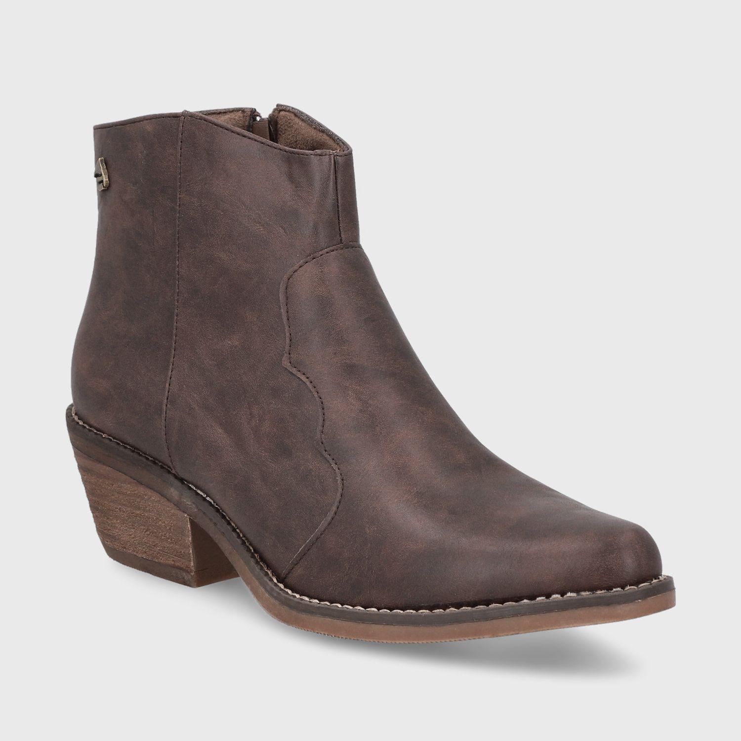 Botín Taco Camel Mujer 23710 Gotta-1