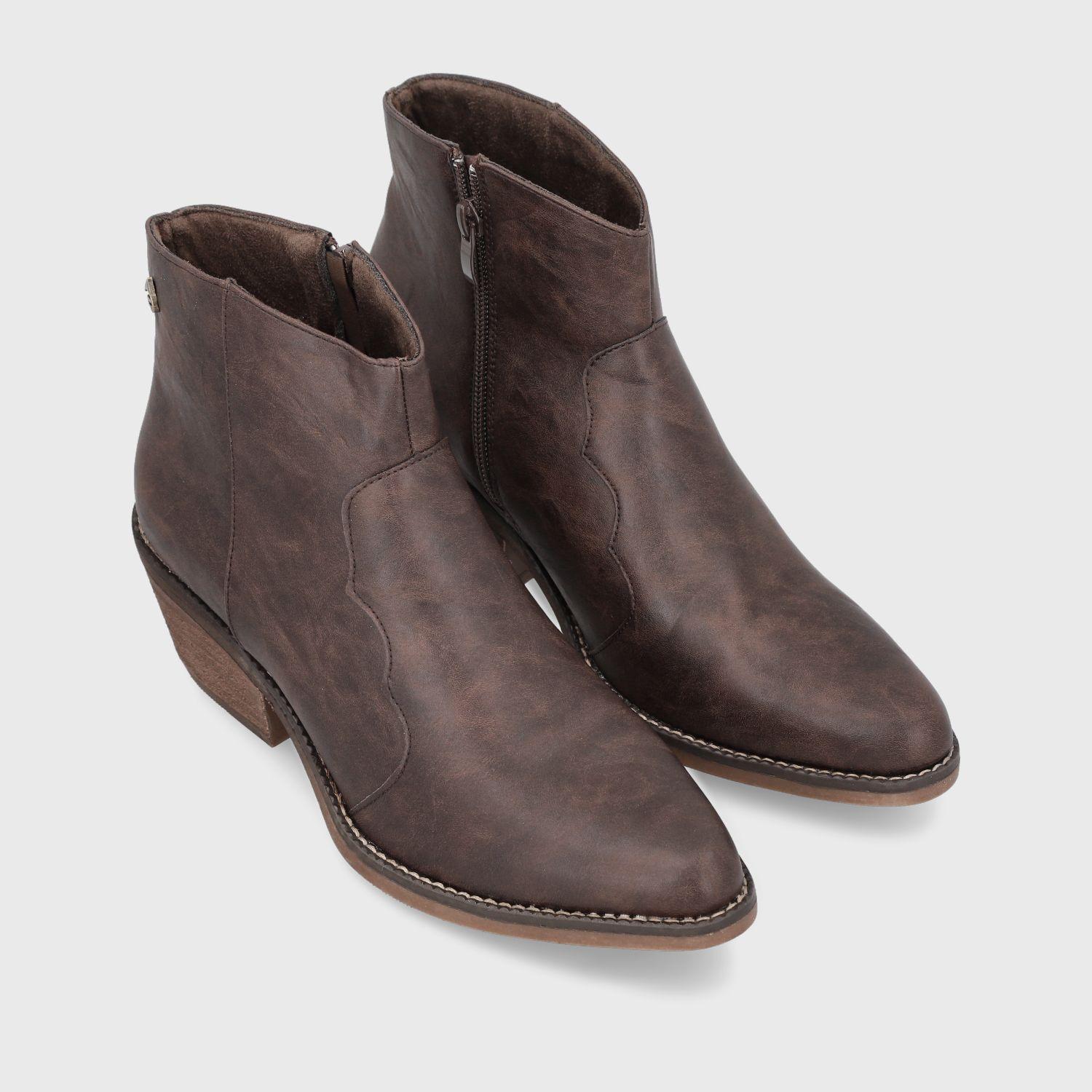 Botín Taco Camel Mujer 23710 Gotta-2