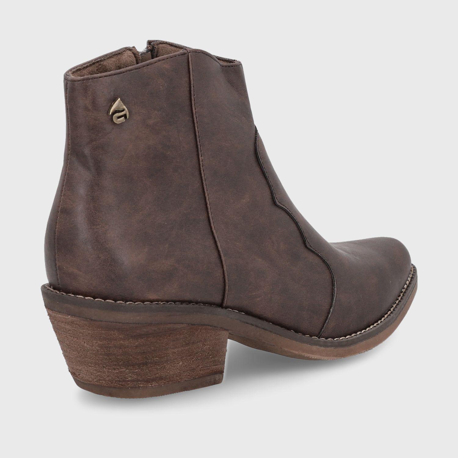 Botín Taco Camel Mujer 23710 Gotta-4