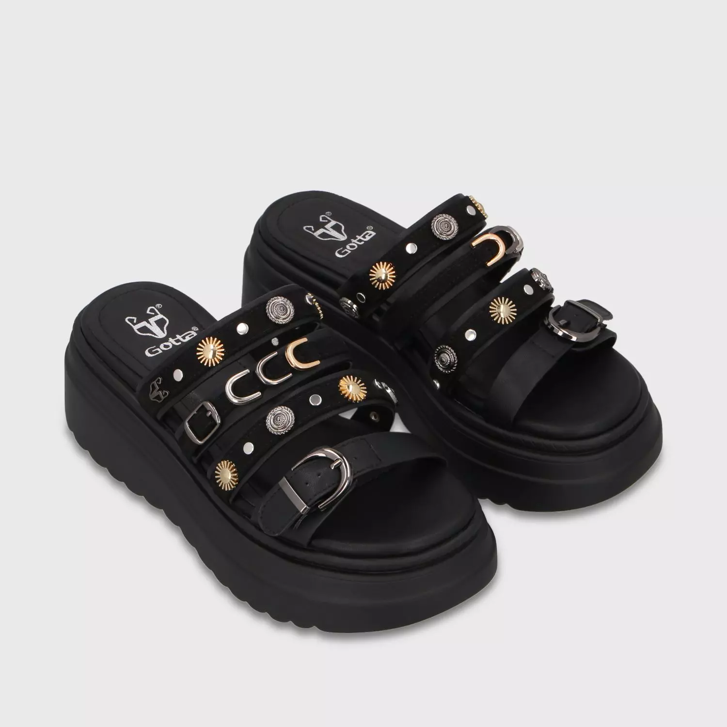 Sandalia Plataforma Negra Mujer 55924 Gotta-2