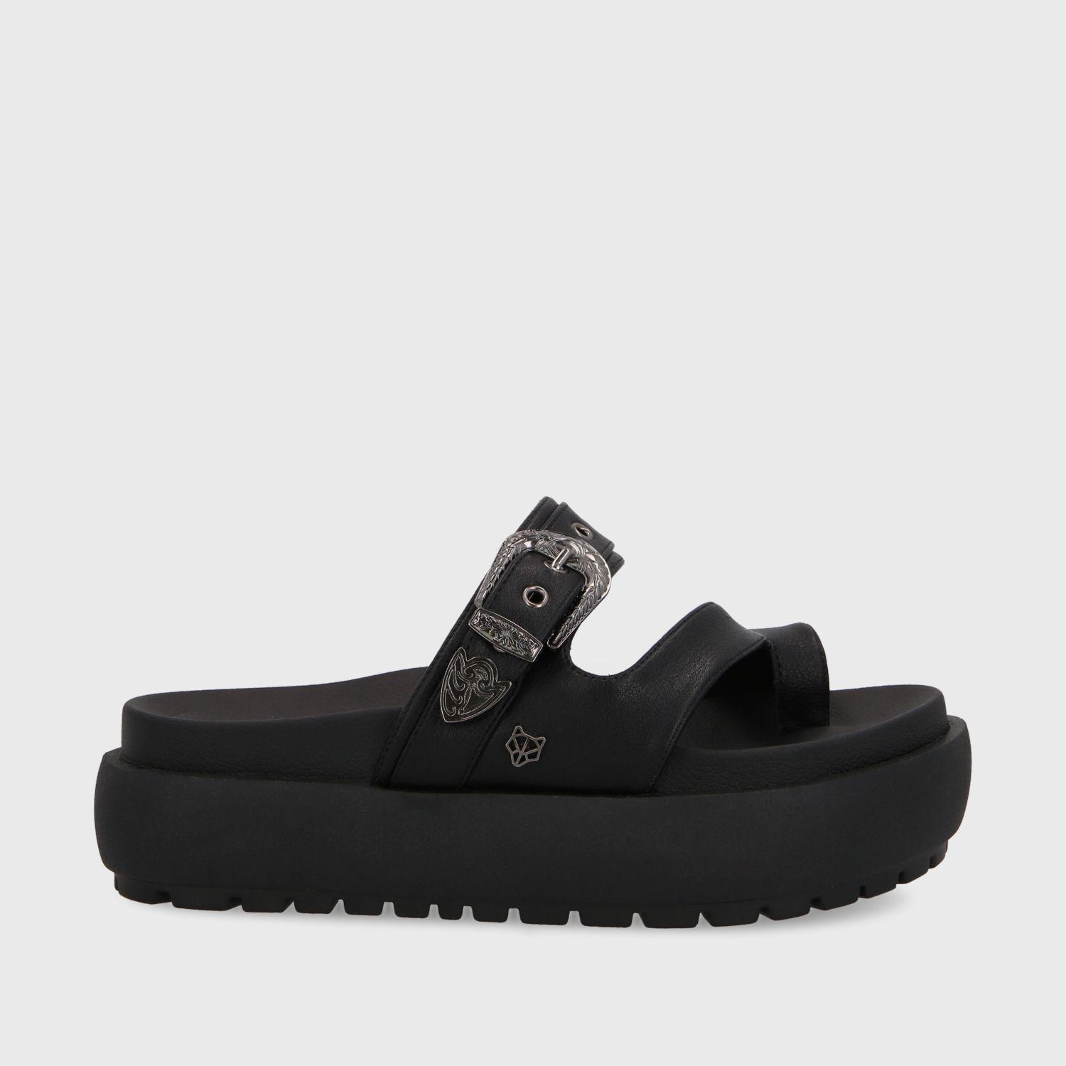Sandalia Plataforma Negra Mujer 35193 Gotta-0