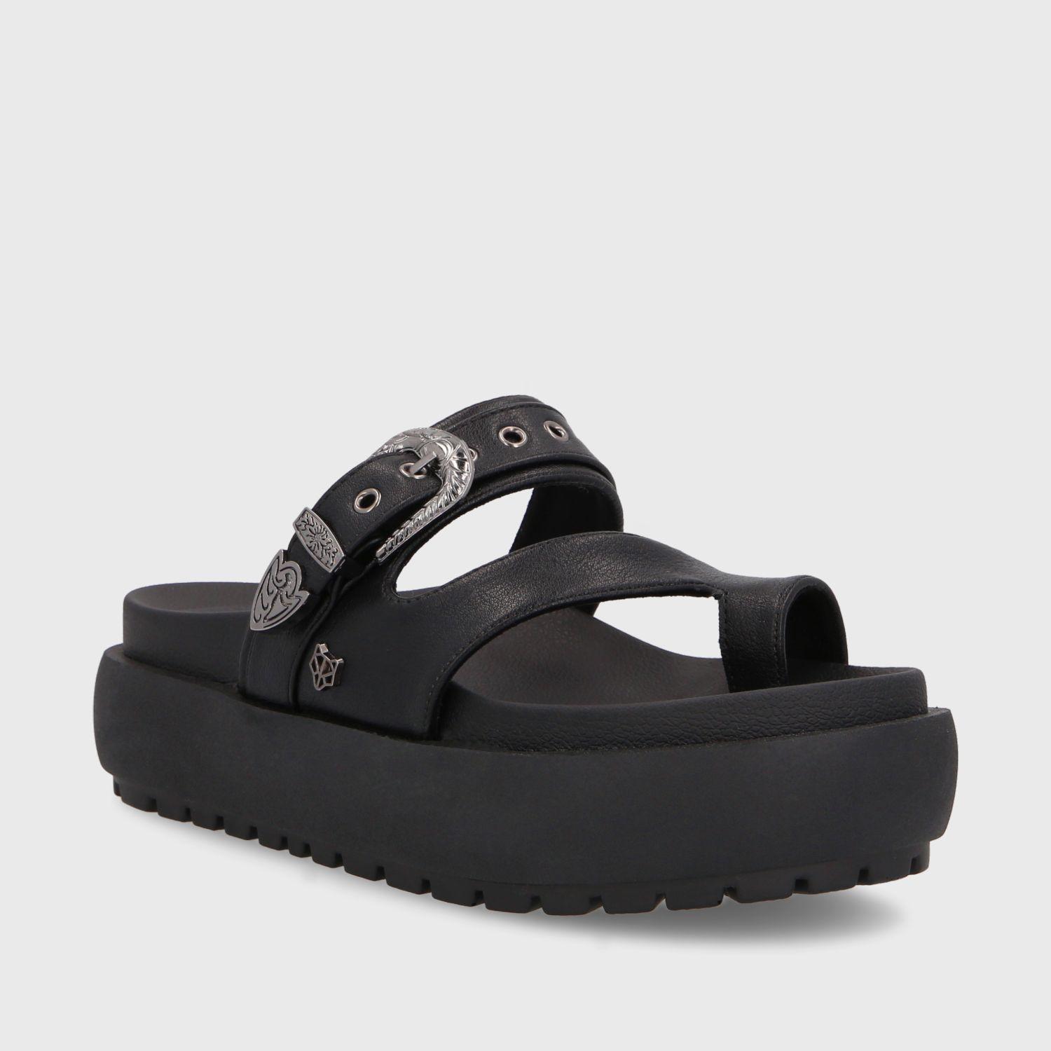 Sandalia Plataforma Negra Mujer 35193 Gotta-1