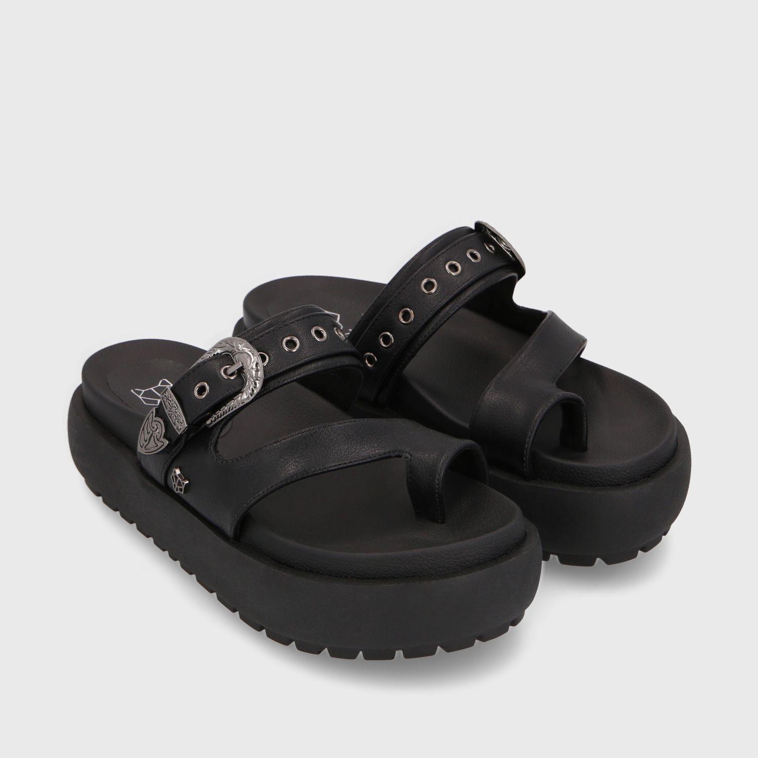 Sandalia Plataforma Negra Mujer 35193 Gotta-2