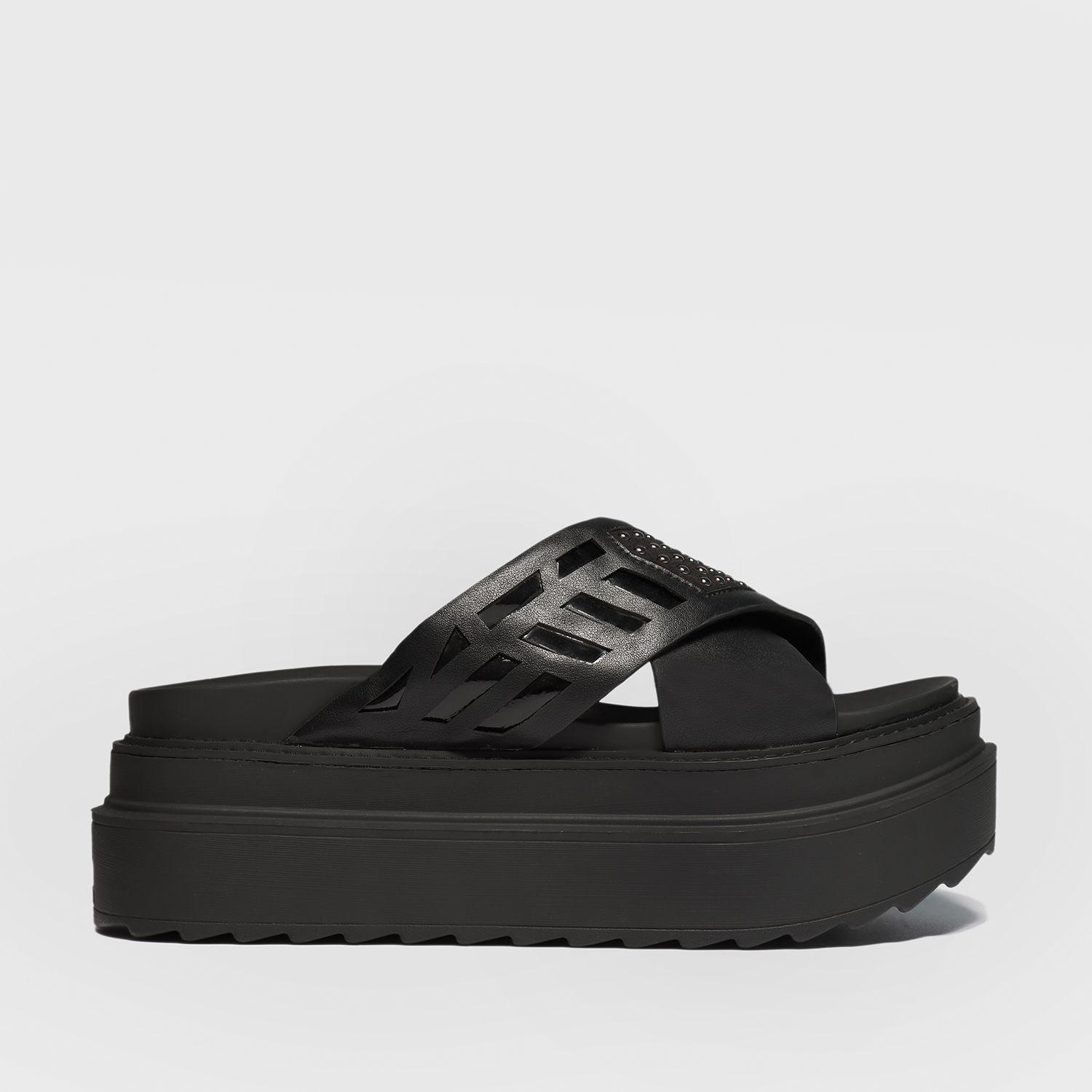 Sandalia Plataforma Negra Mujer 25231 Gotta-0
