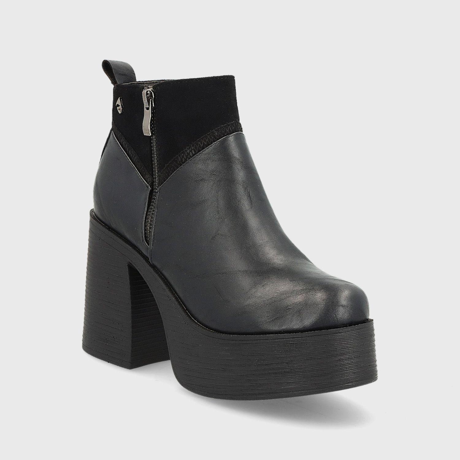 Botín Plataforma Negro Mujer 25630 Gotta-1