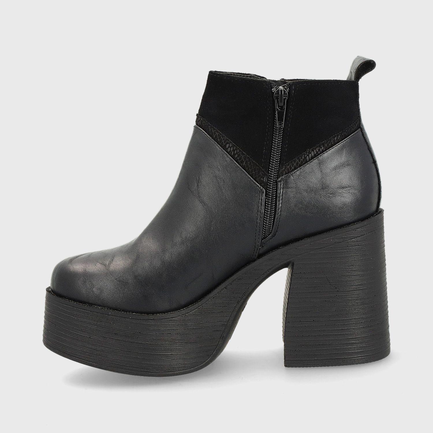 Botín Plataforma Negro Mujer 25630 Gotta-3