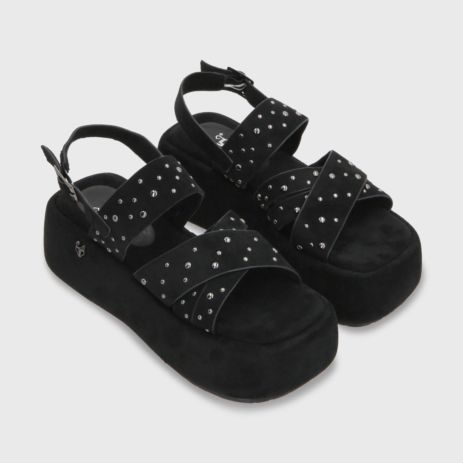 Sandalia Plataforma Negro Mujer 55962 Gotta-2