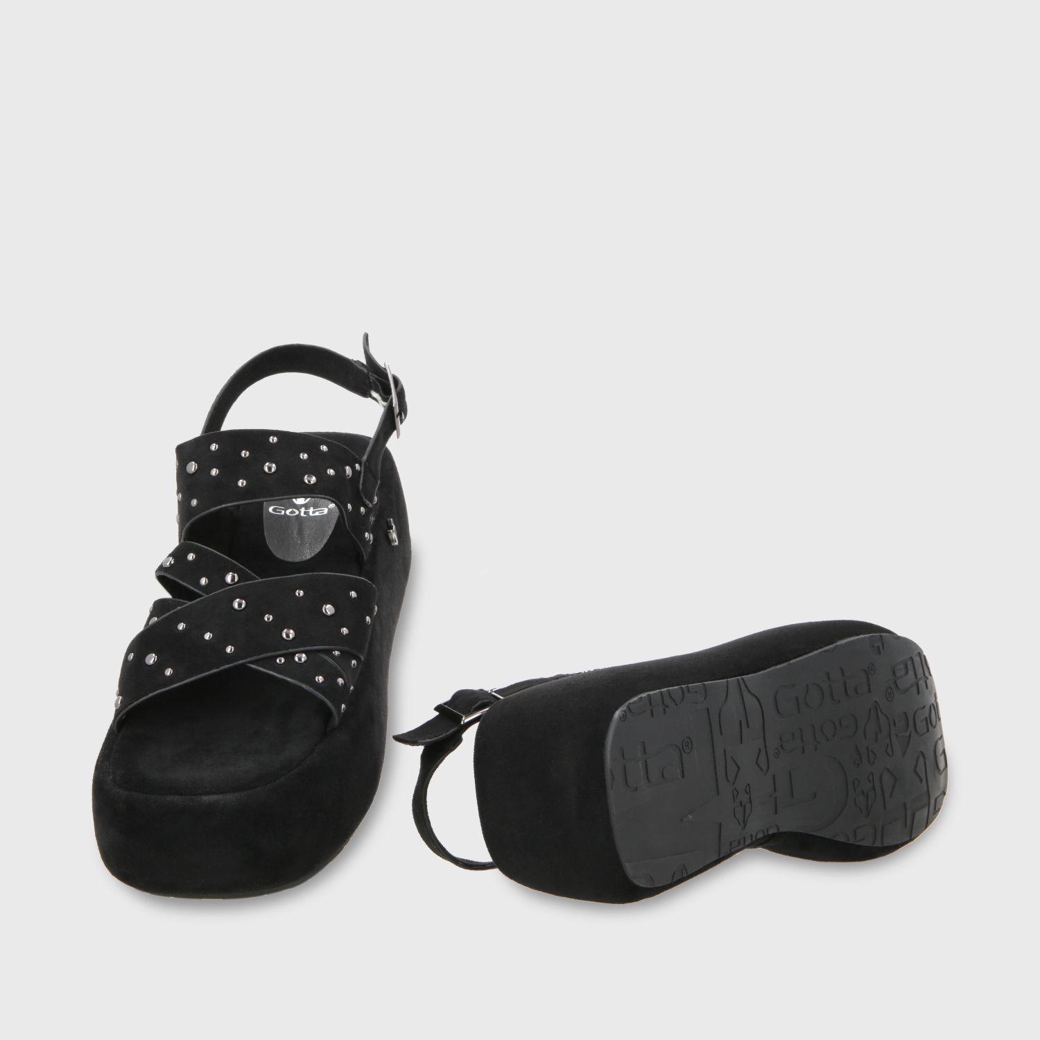 Sandalia Plataforma Negro Mujer 55962 Gotta-6