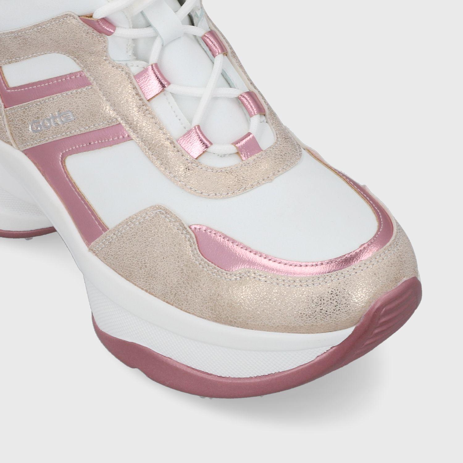 Zapatilla Plataforma Rosada  Mujer 13162 Gotta-5