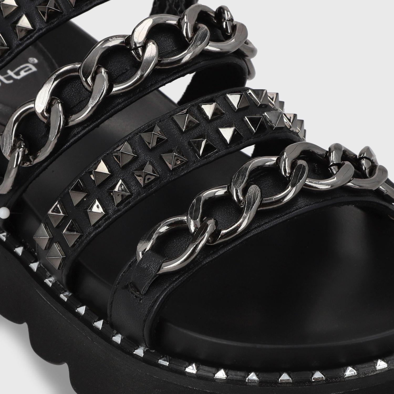 Sandalia Negra Mujer 1573A Gotta-6