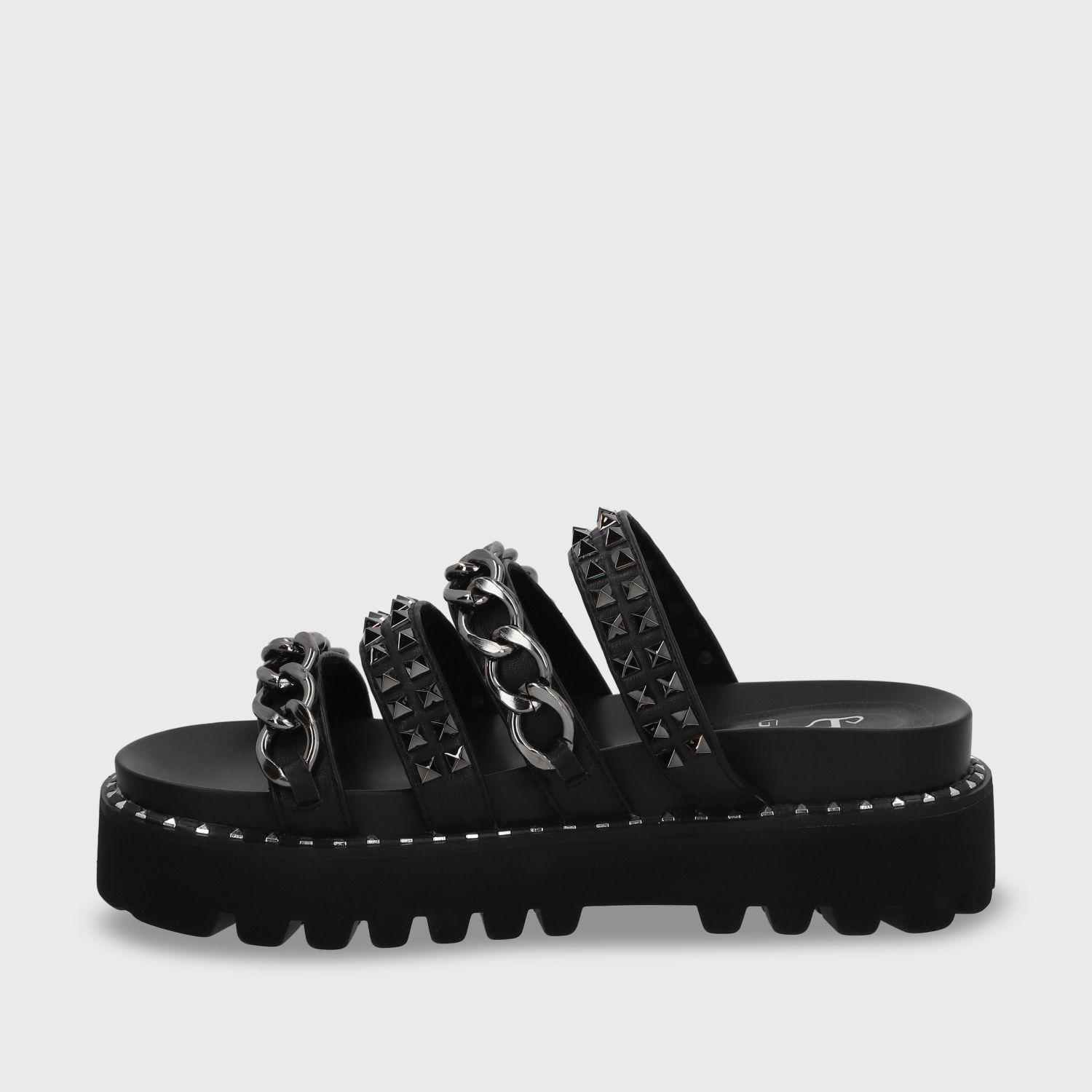 Sandalia Negra Mujer 1573A Gotta-3