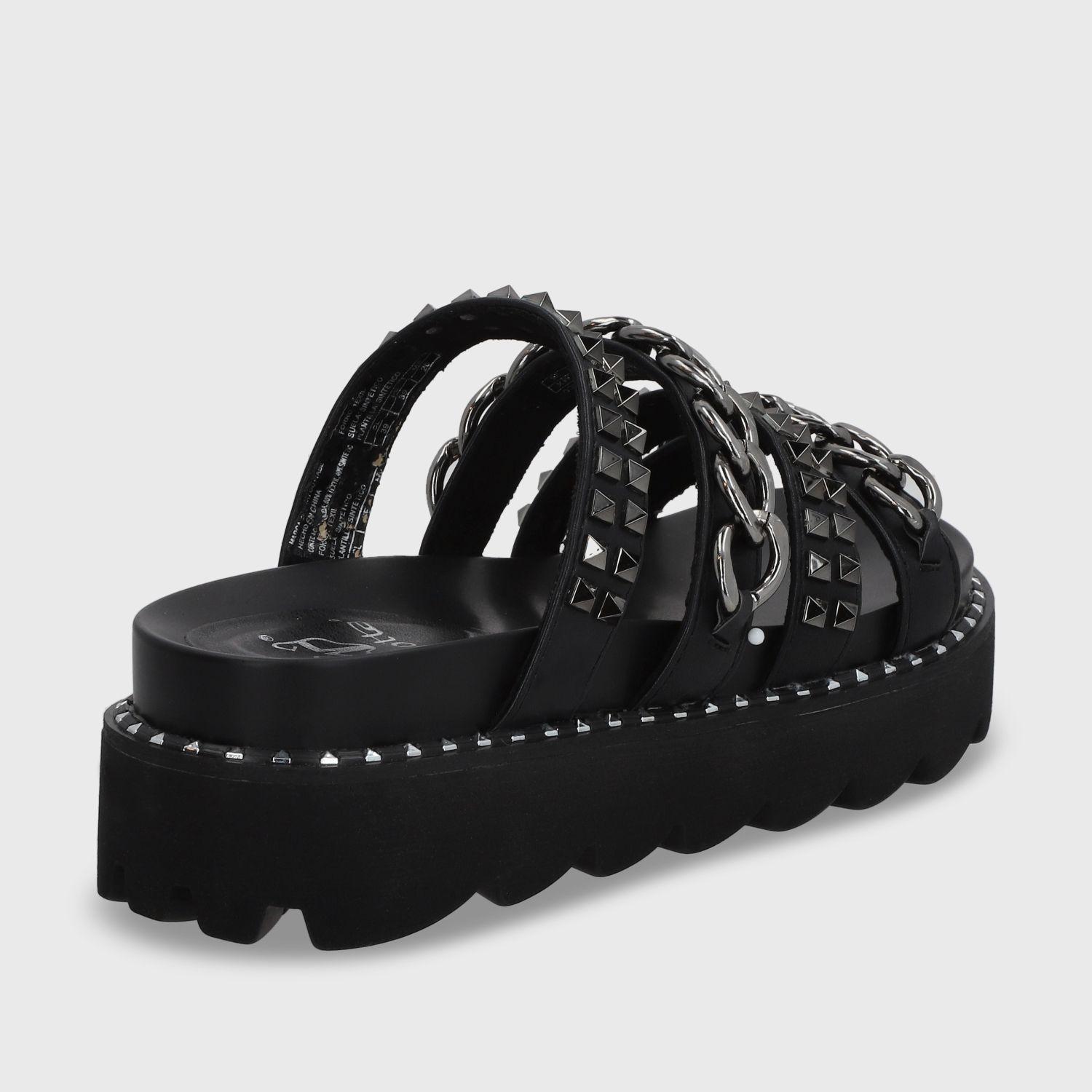 Sandalia Negra Mujer 1573A Gotta-4