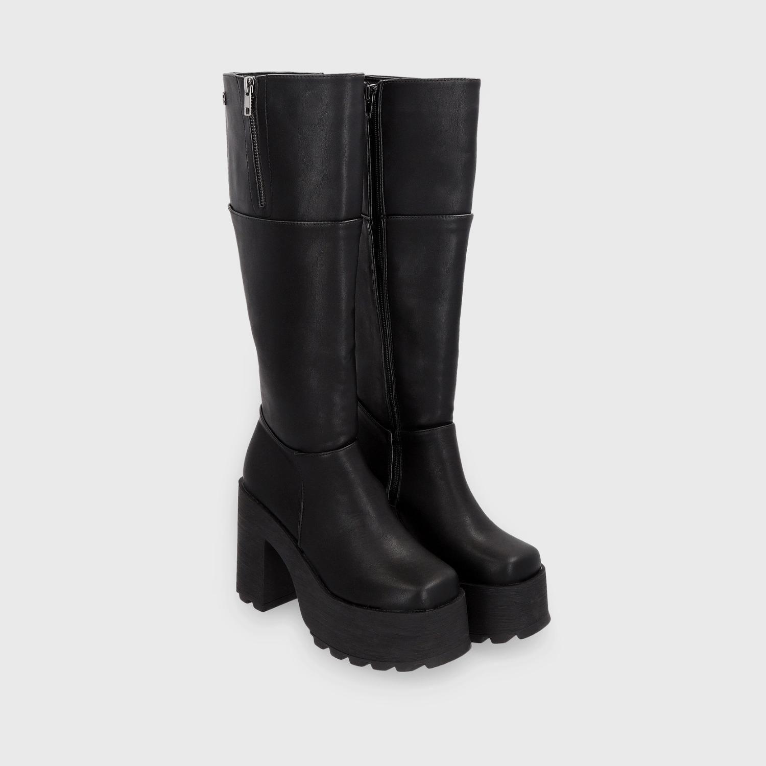 BOTA PLATAFORMA NEGRA 25641-2