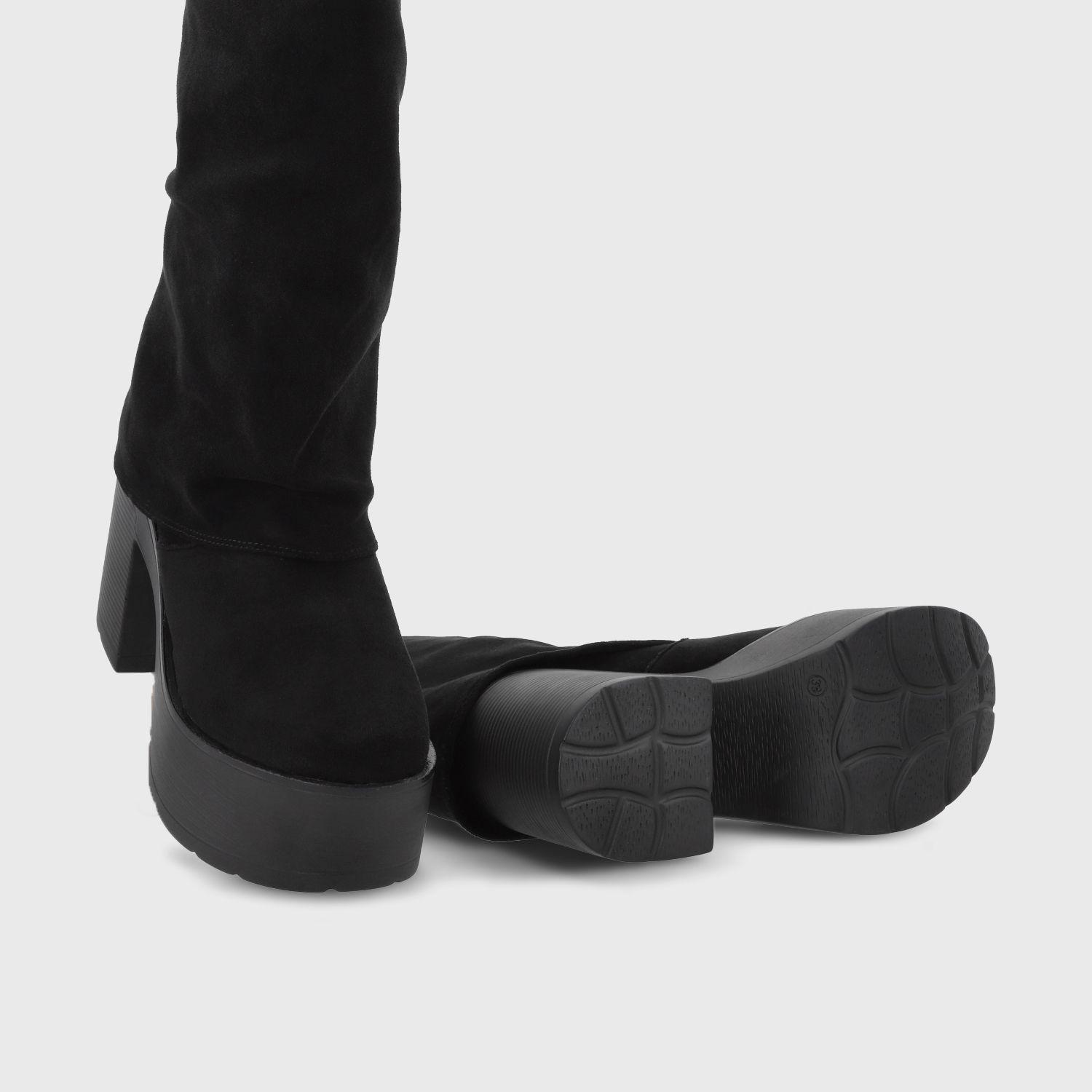 Bota Plataforma Negra Mujer 15039 Gotta-6