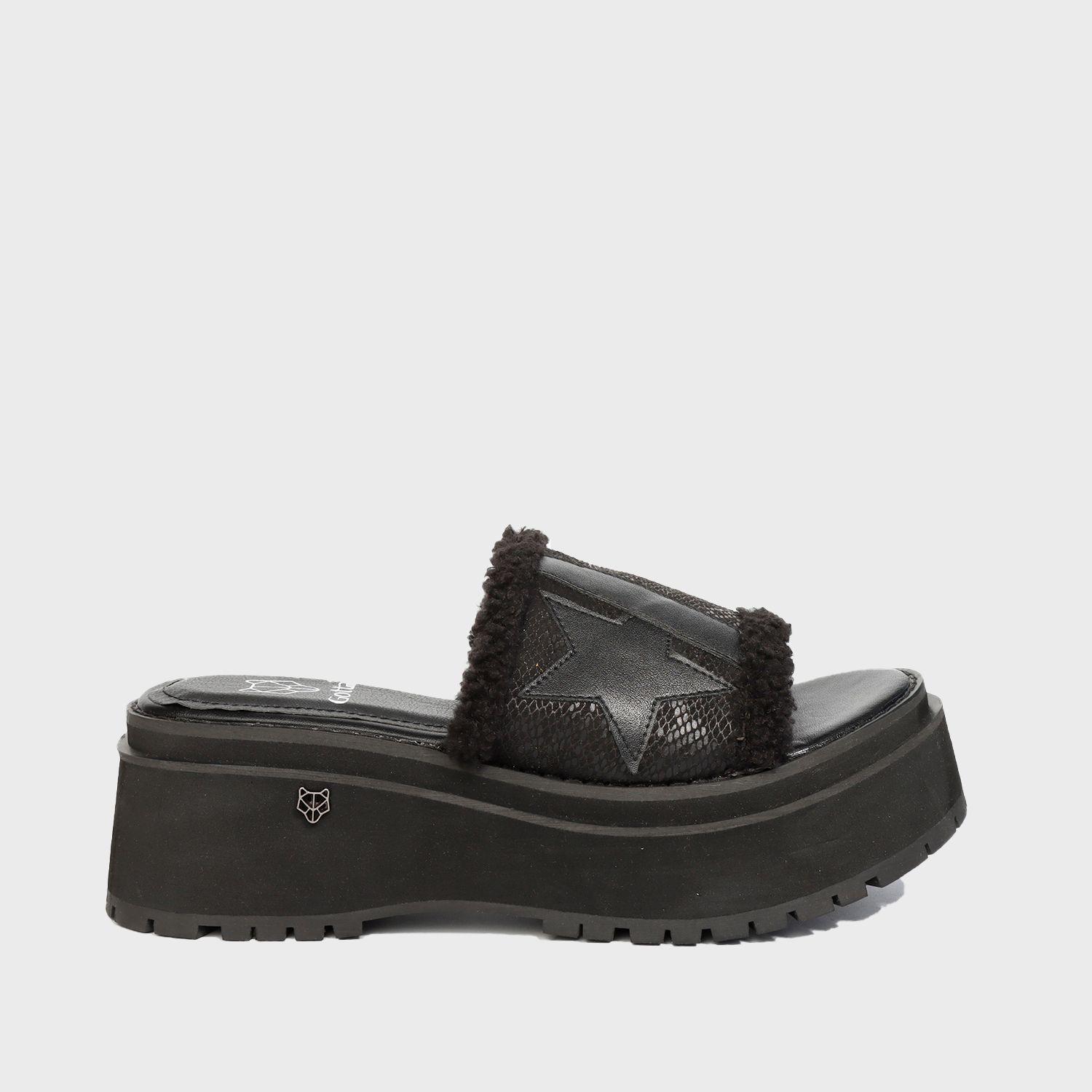 Sandalia Plataforma Negra Mujer 25090 Gotta-0