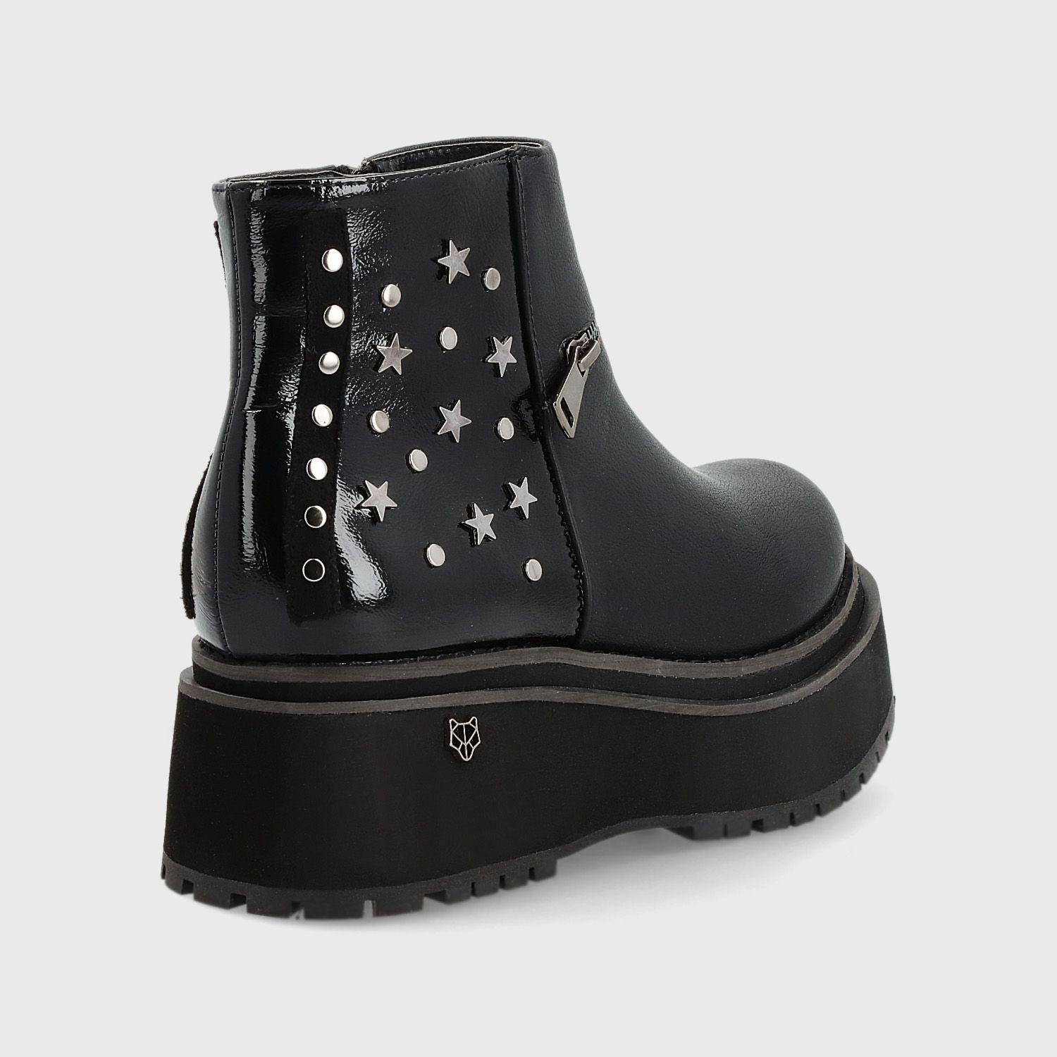 Botín Plataforma Negro Mujer 15094 Gotta-4