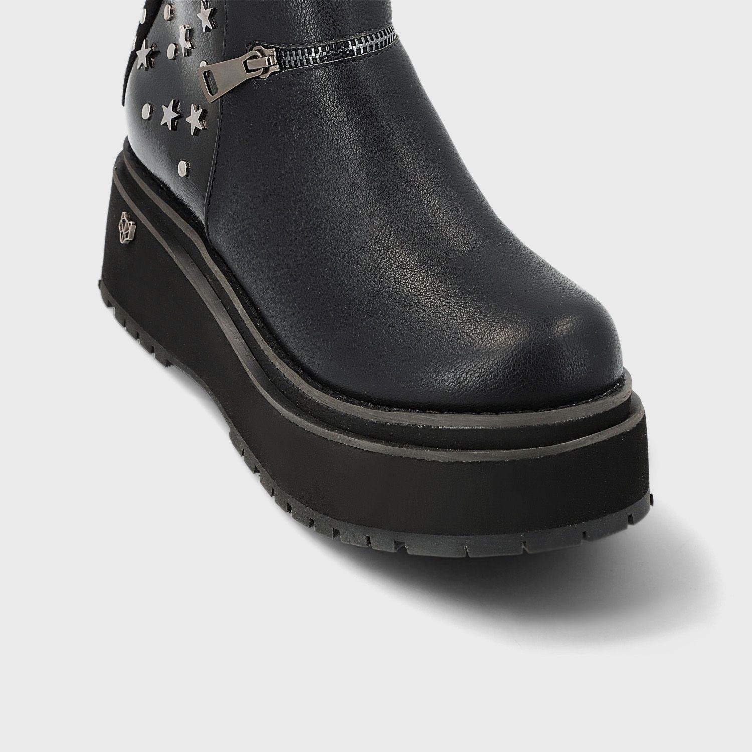 Botín Plataforma Negro Mujer 15094 Gotta-5