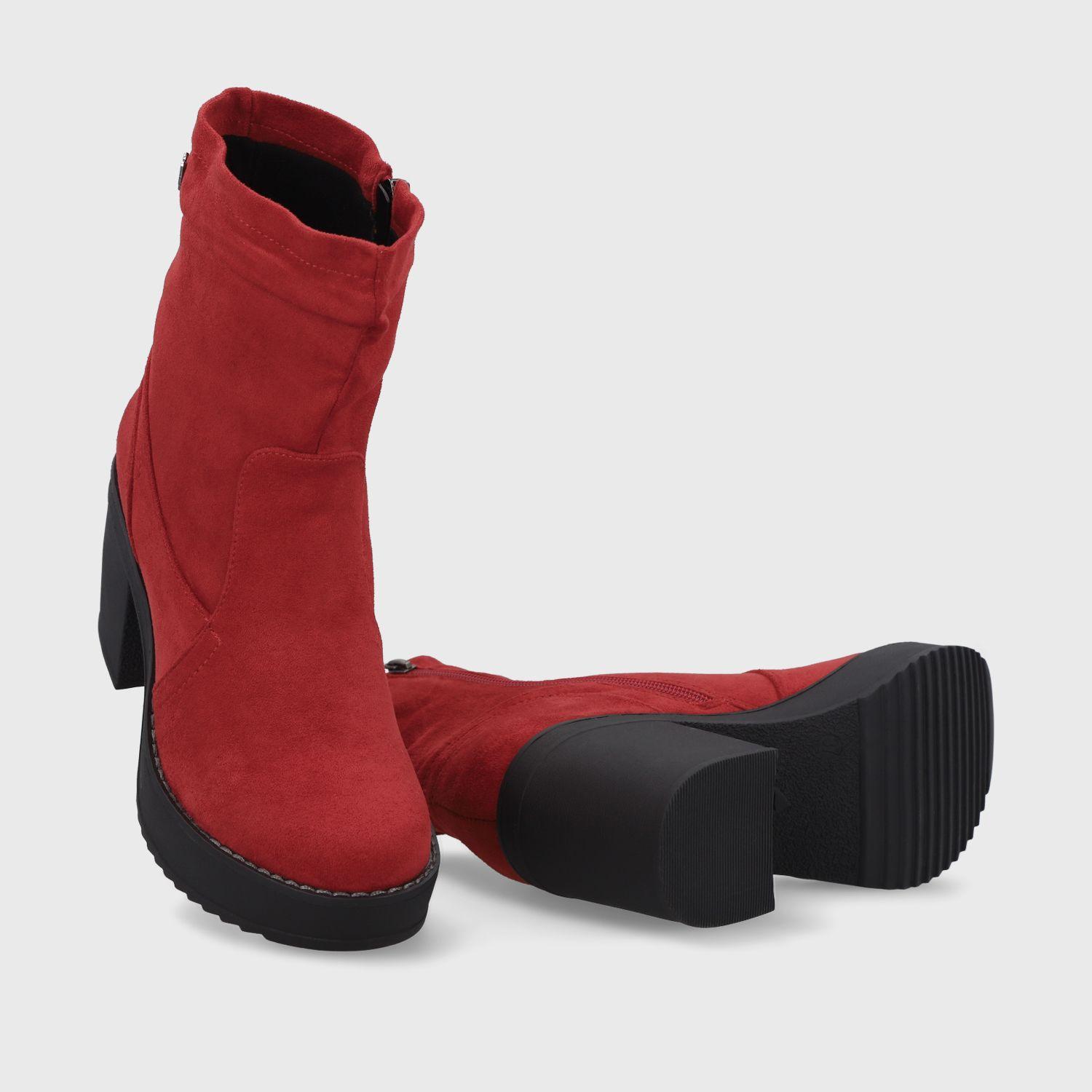 Botin Taco Rojo Mujer C7330 Gotta-6