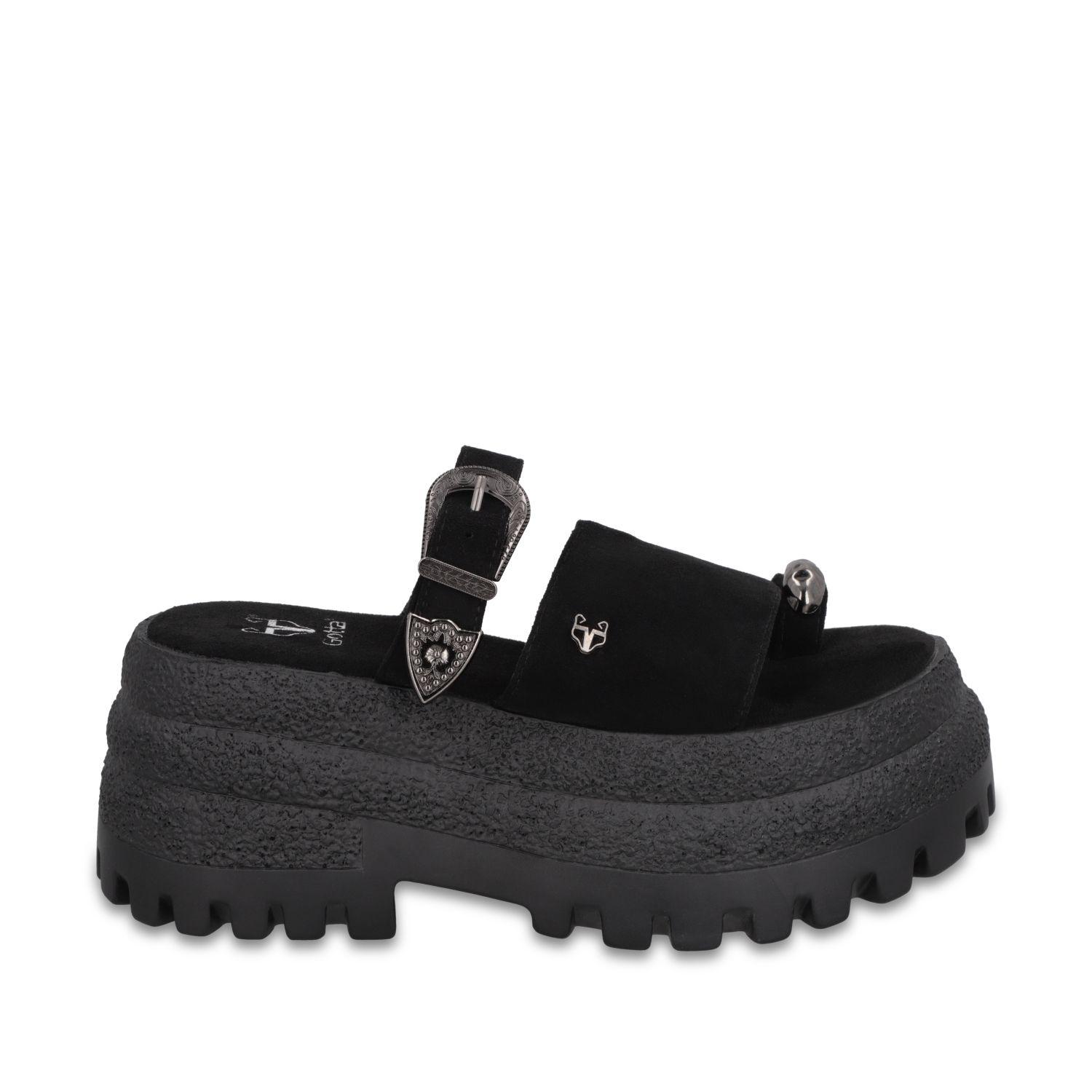 Sandalia Plataforma Negra Mujer 55295 Gotta-0