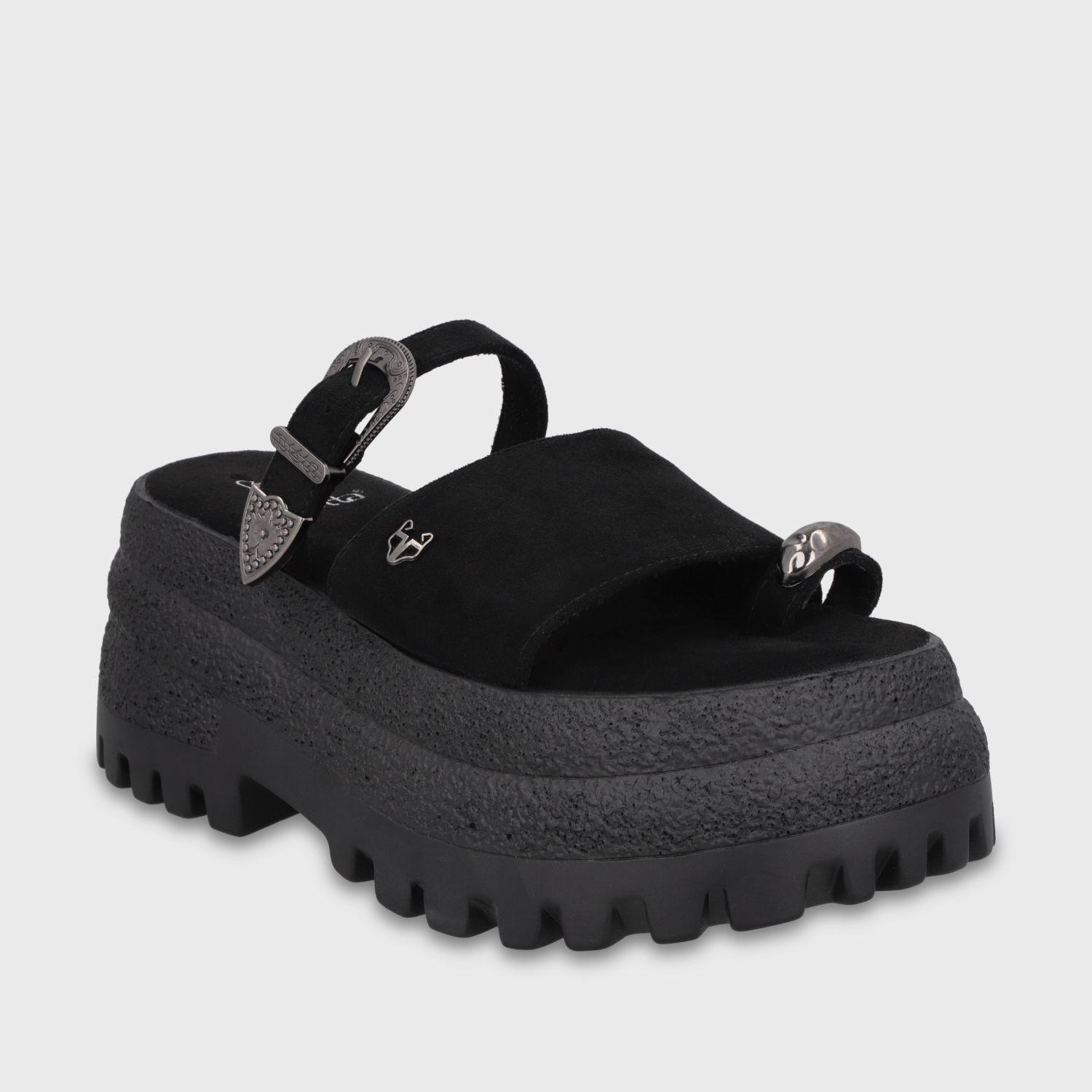 Sandalia Plataforma Negra Mujer 55295 Gotta-1