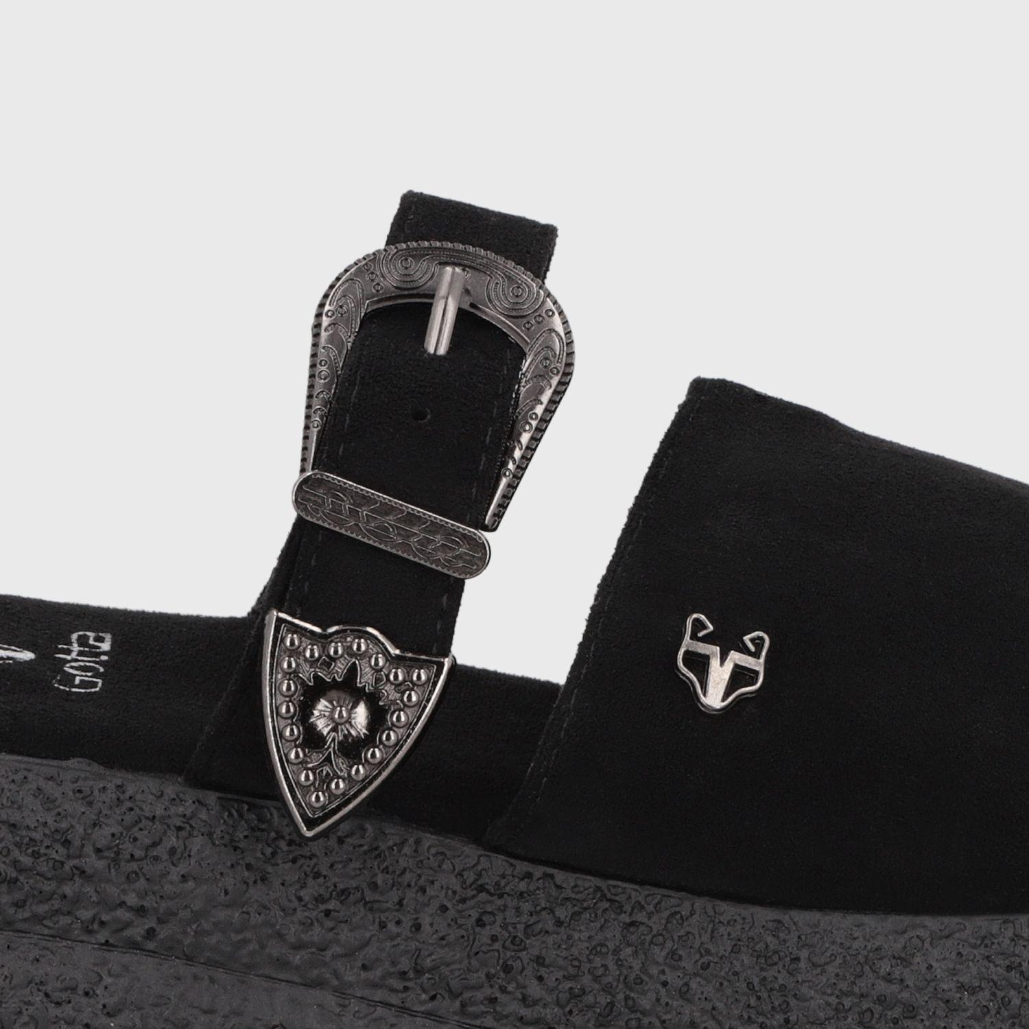 Sandalia Plataforma Negra Mujer 55295 Gotta-5