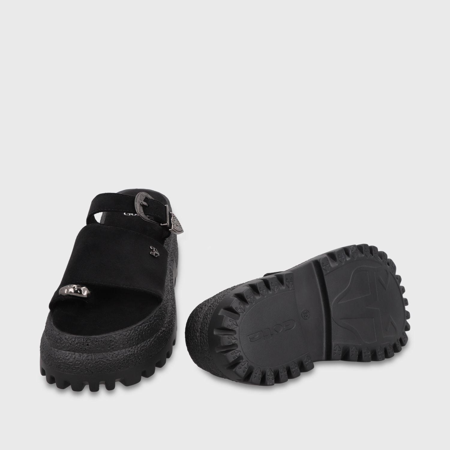 Sandalia Plataforma Negra Mujer 55295 Gotta-6