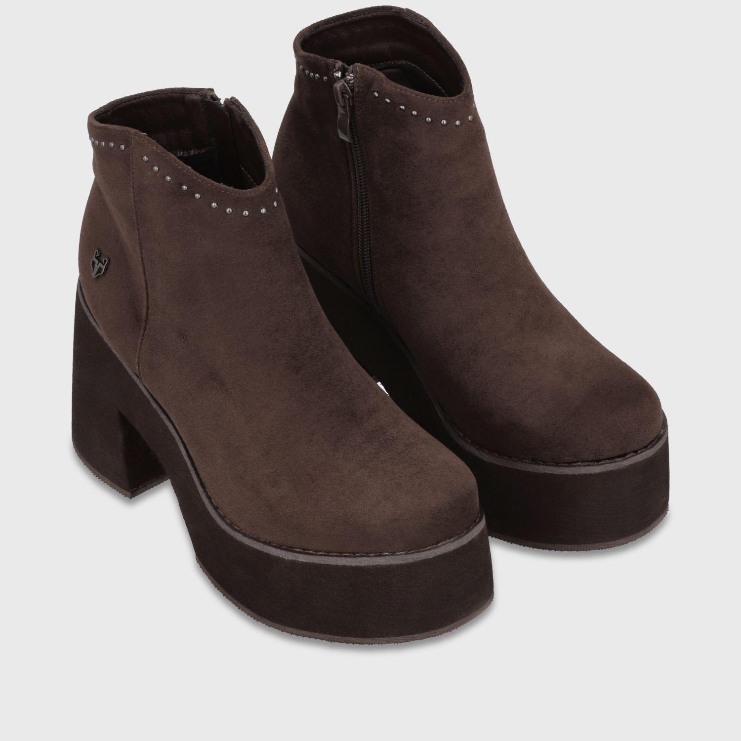 Botin Taco Café Mujer 1504153 Gotta-2