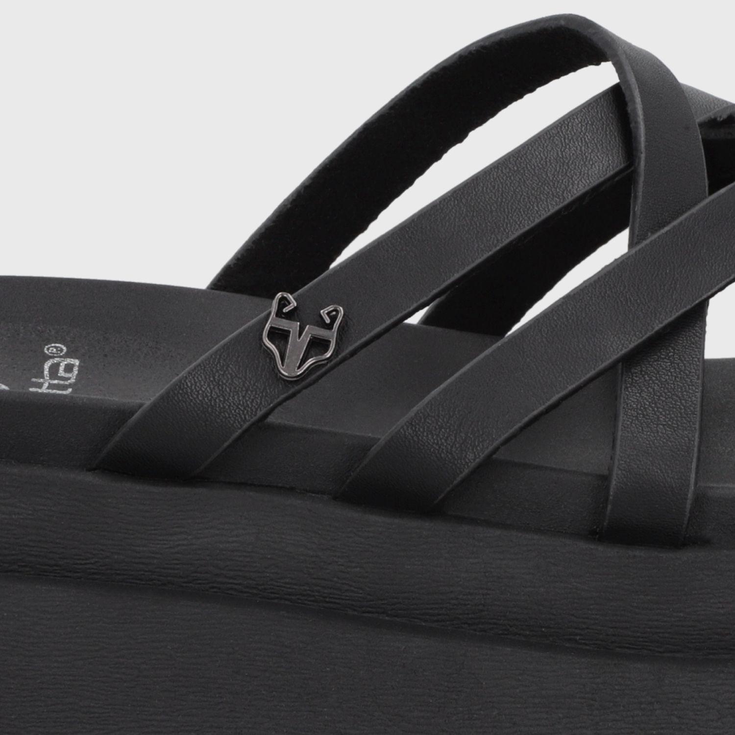 Sandalia Plataforma Negra Mujer 65810 Gotta-5