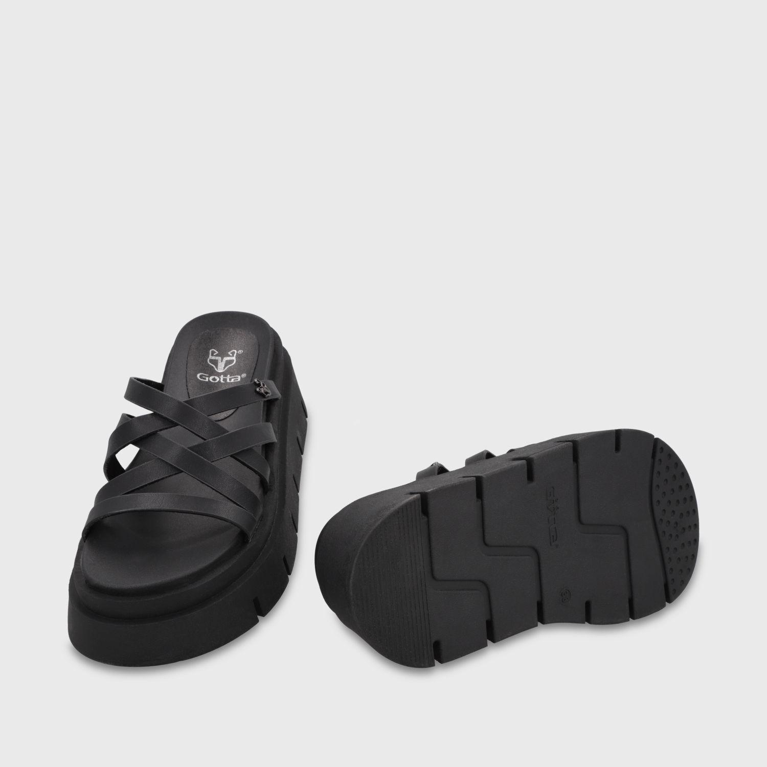 Sandalia Plataforma Negra Mujer 65810 Gotta-6