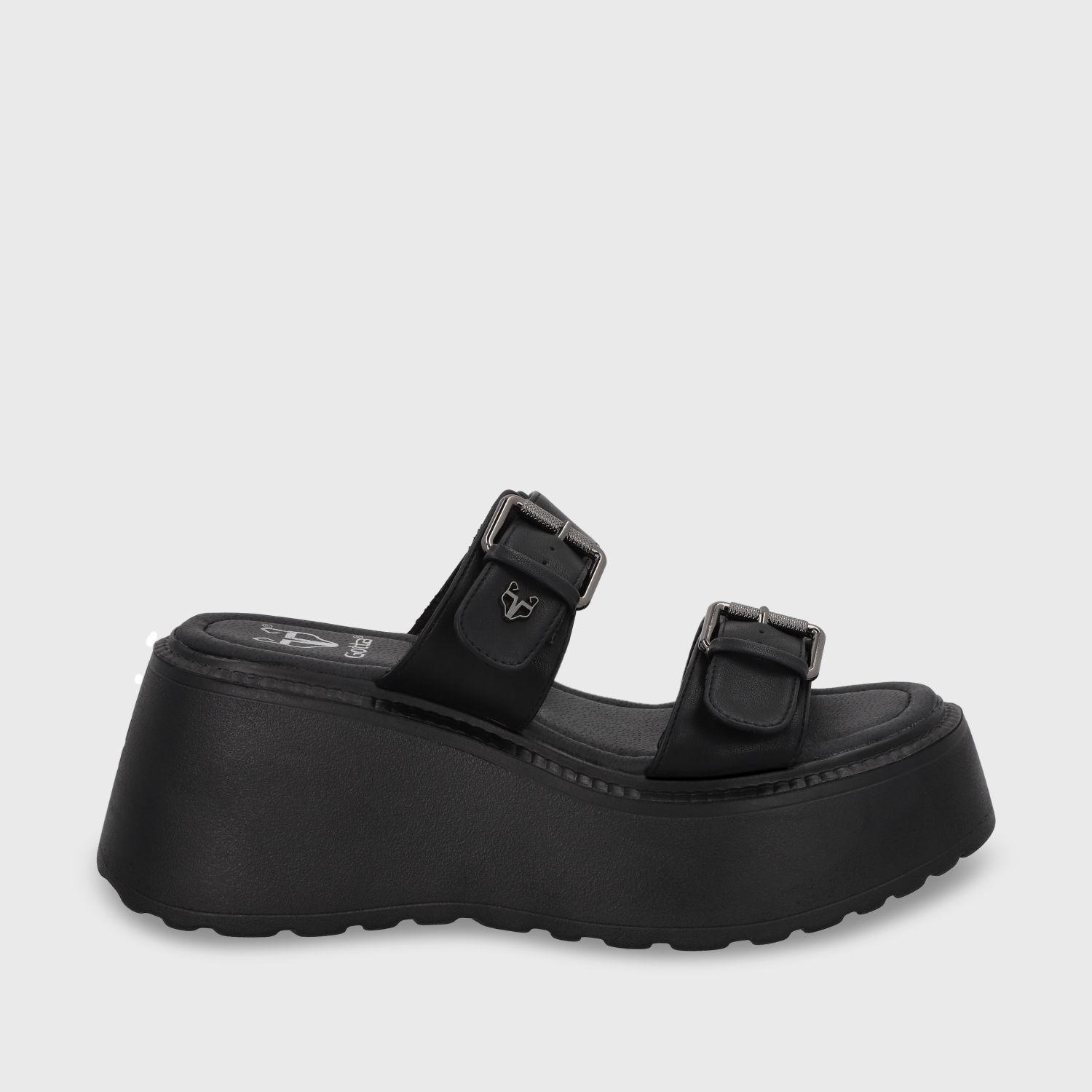 Sandalia Plataforma Negro Mujer 53721 Gotta-0
