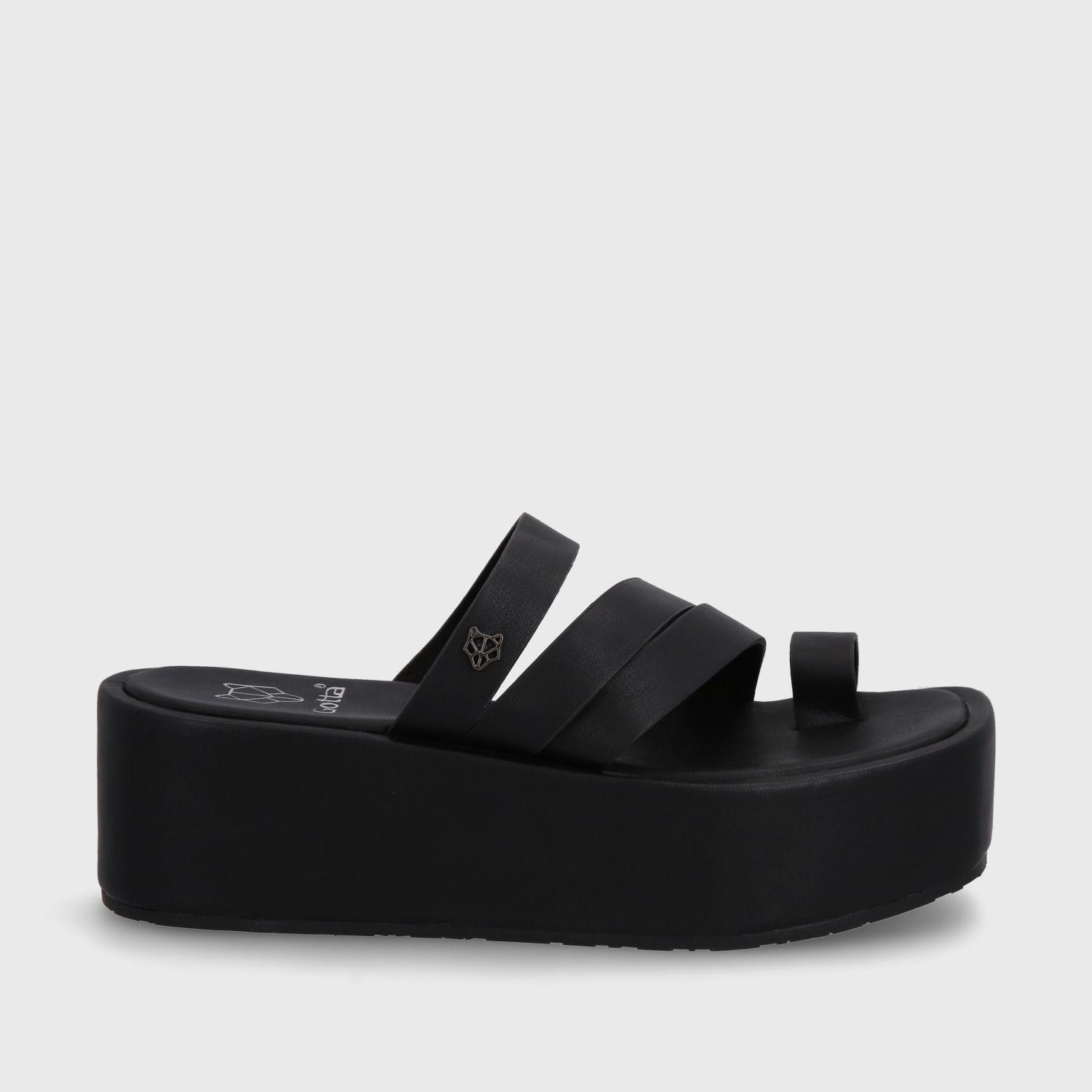 Sandalia Plataforma Negra Mujer 35221 Gotta-0