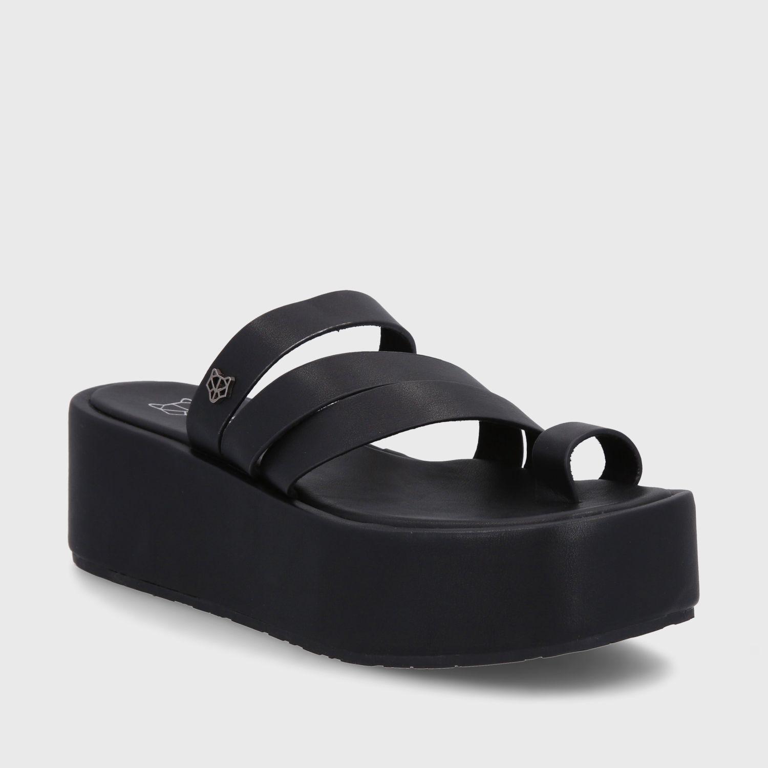 Sandalia Plataforma Negra Mujer 35221 Gotta-1