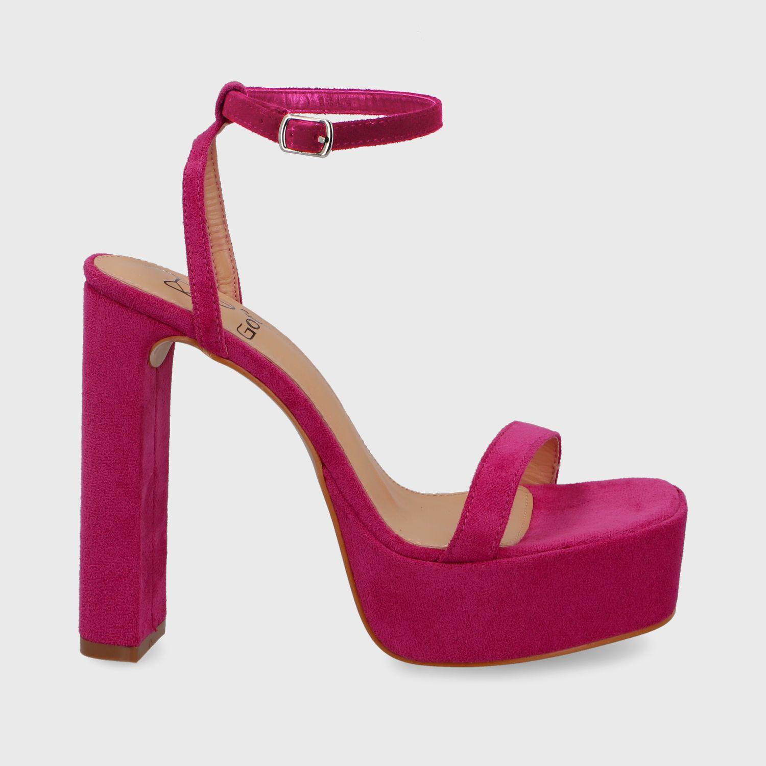 Sandalia Taco Fucsia Mujer 35101 Gotta-0