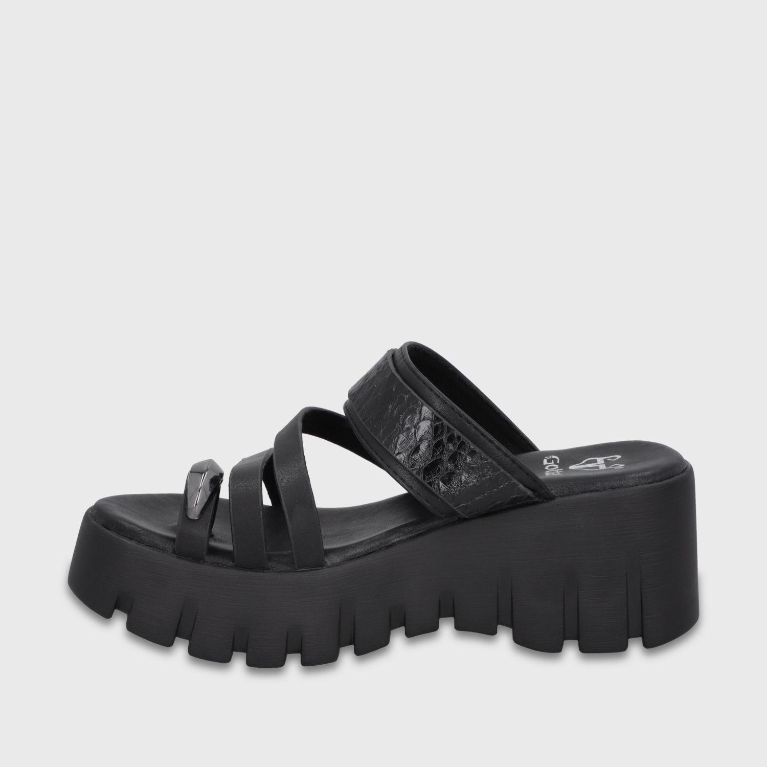 Sandalia Plataforma Negra Mujer 65941 Gotta-3