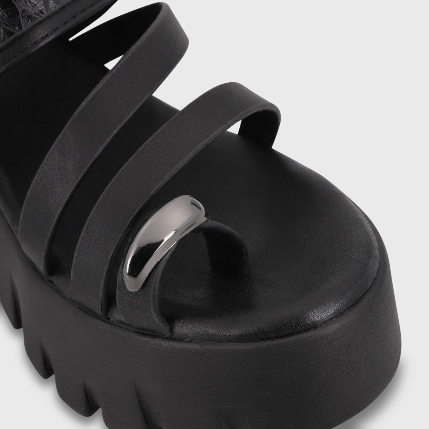Sandalia Plataforma Negra Mujer 65941 Gotta-5