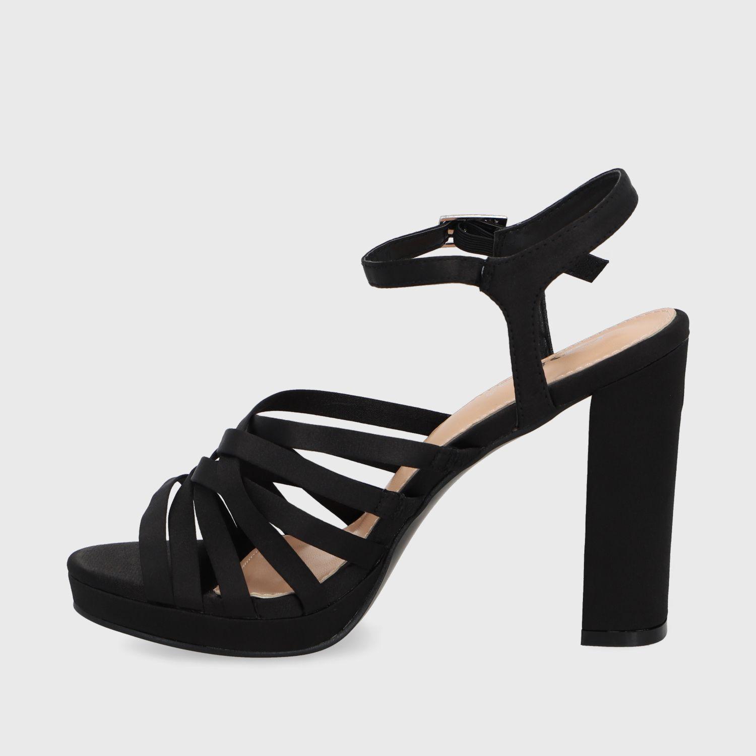 Sandalia Satin Negro Mujer 15837 Gotta-3