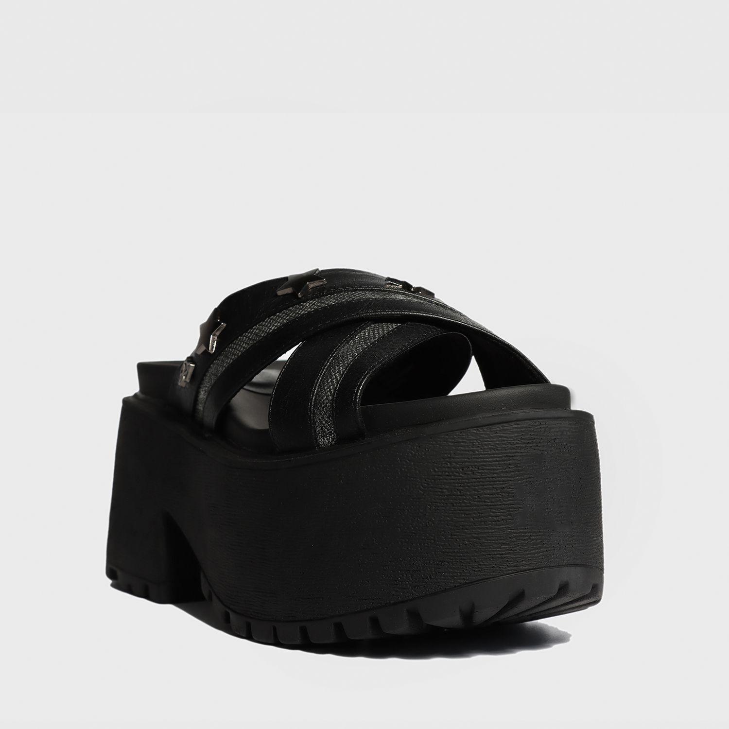 Sandalia Plataforma Negra Mujer 15677 Gotta-1
