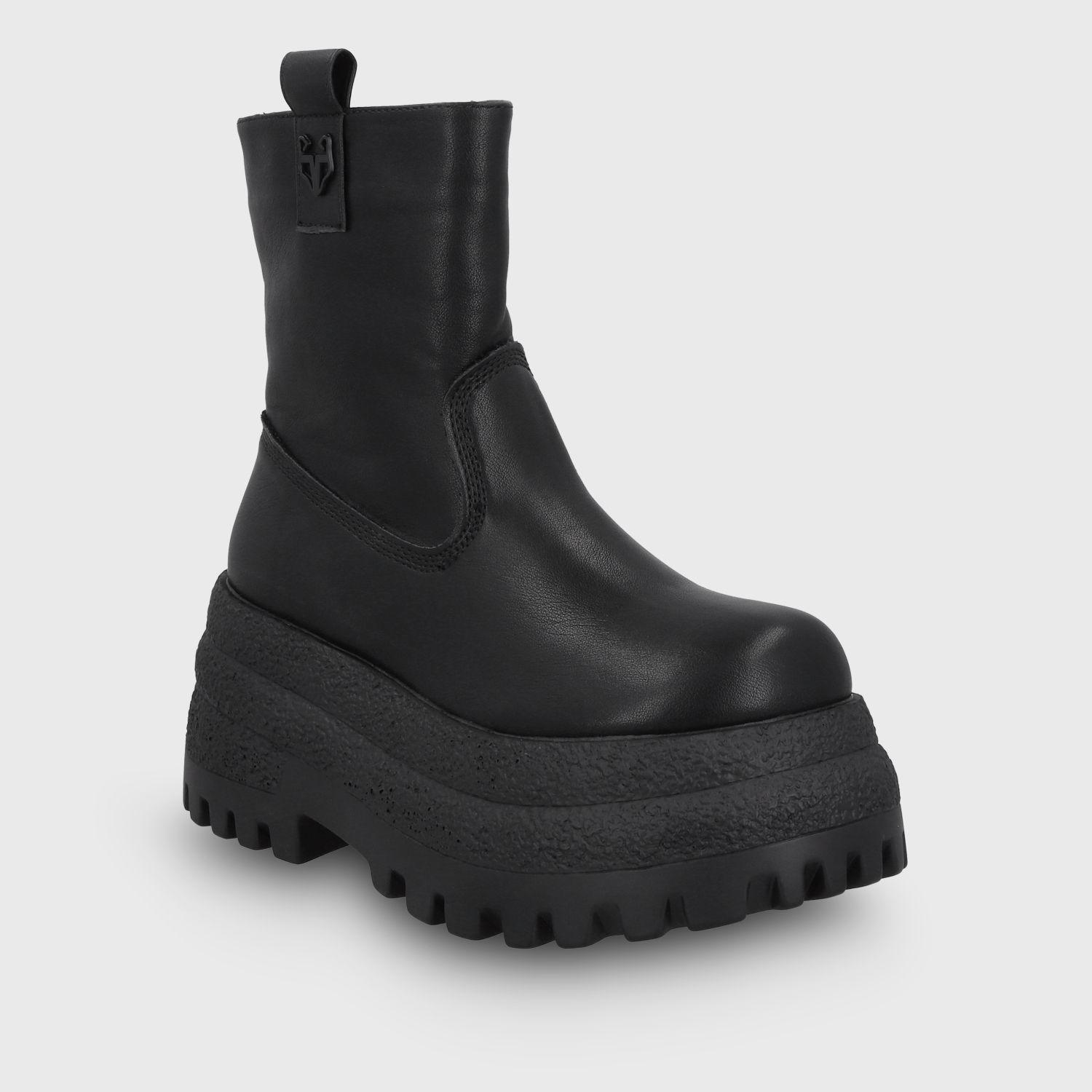 Botin Plataforma Negro Mujer 55292 Gotta-1