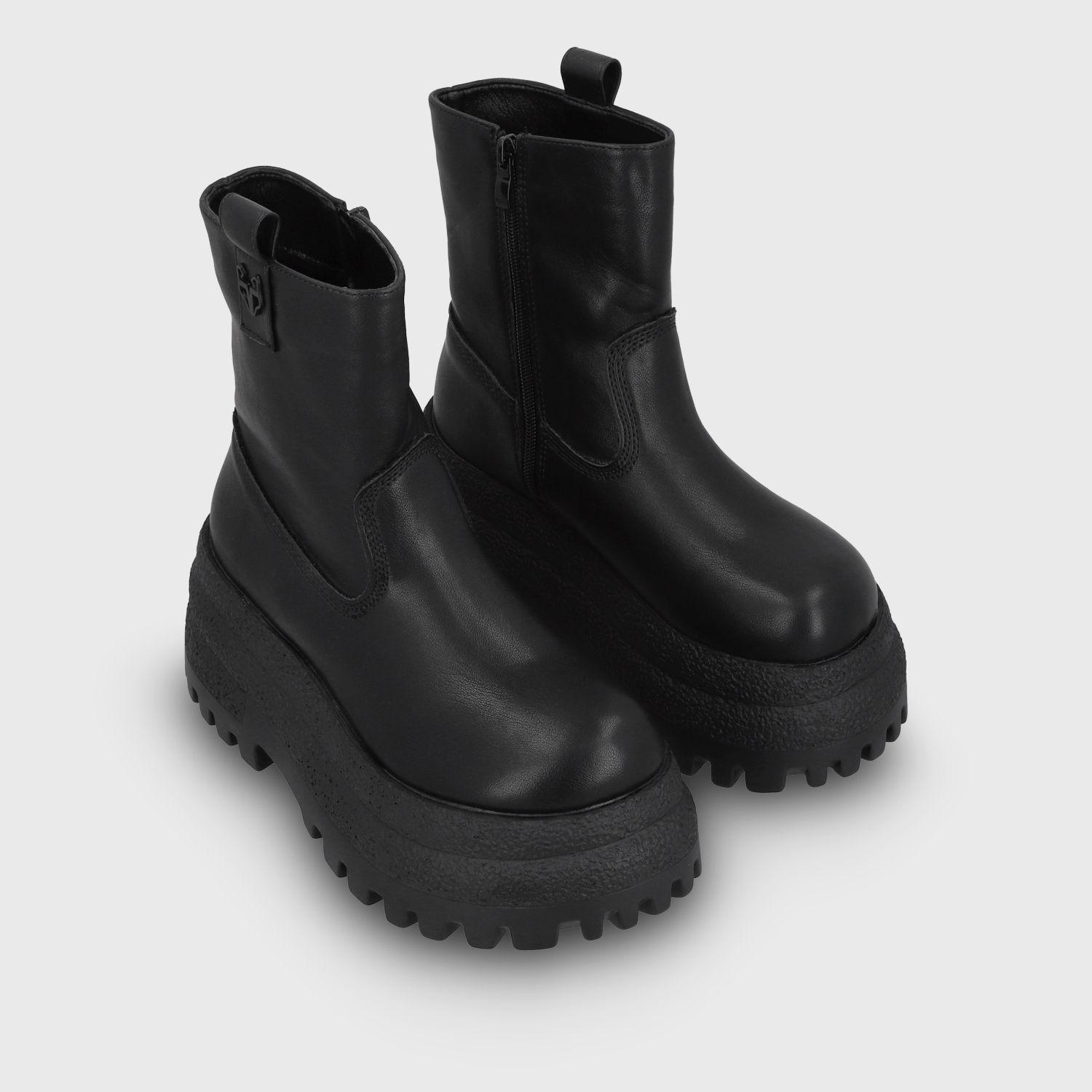 Botin Plataforma Negro Mujer 55292 Gotta-2