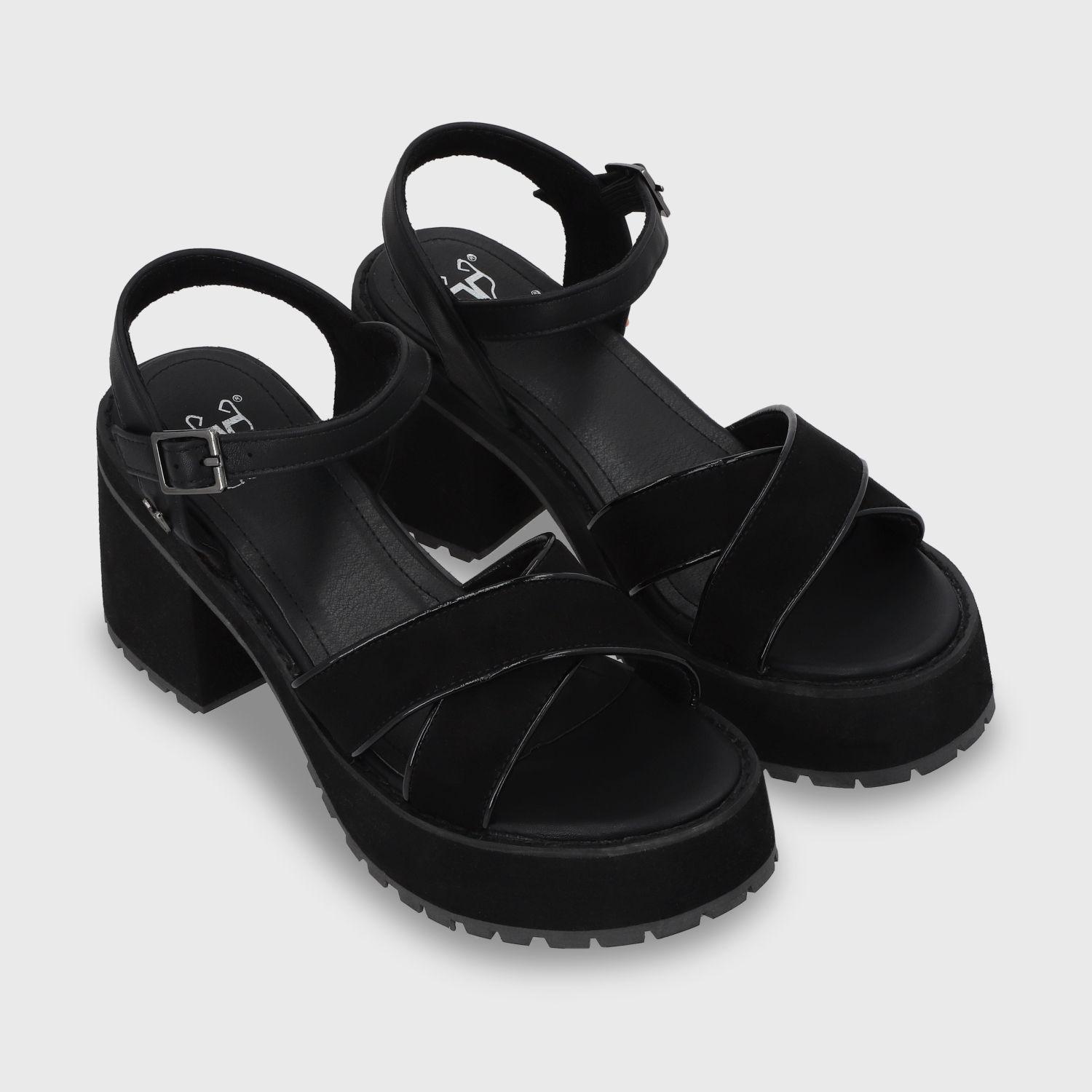 Sandalia Plataforma Negra Mujer 25796 Gotta-2